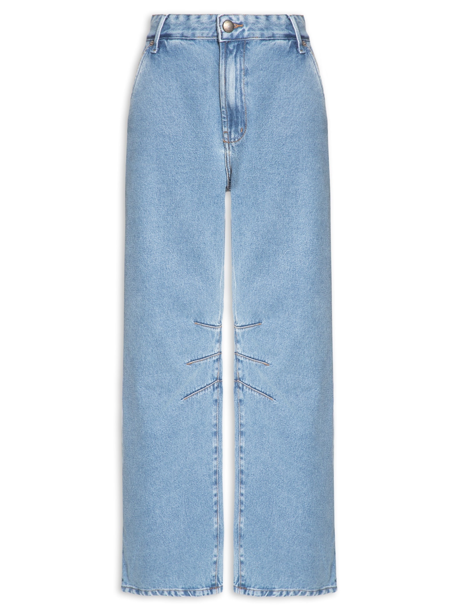 Calça Feminina  Jeans Barrel – Azul Farm