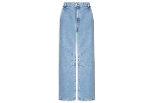 Calça Feminina  Jeans Barrel – Azul