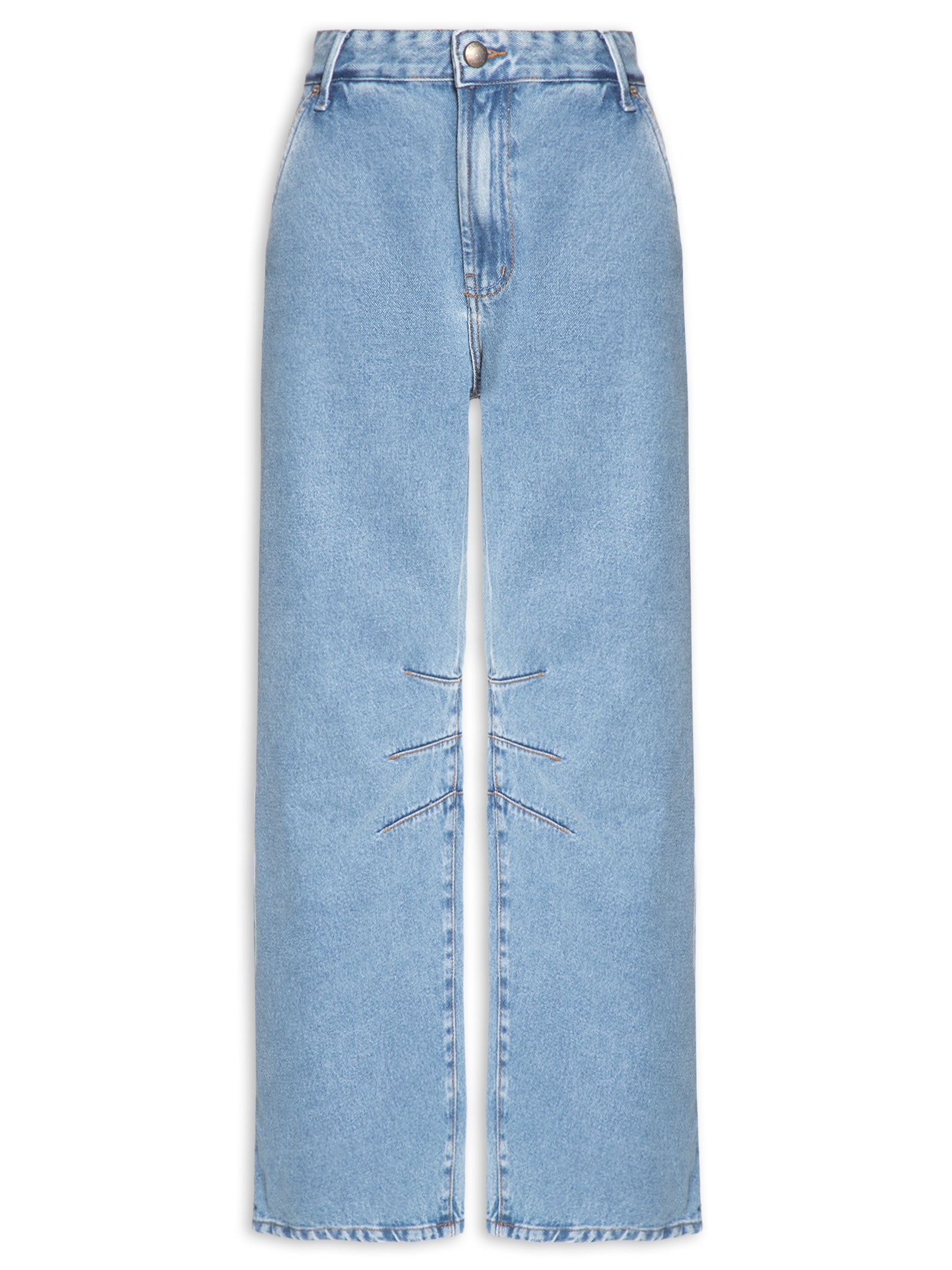 Calça Feminina  Jeans Barrel – Azul Farm