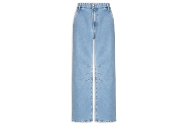 Calça Feminina  Jeans Barrel – Azul