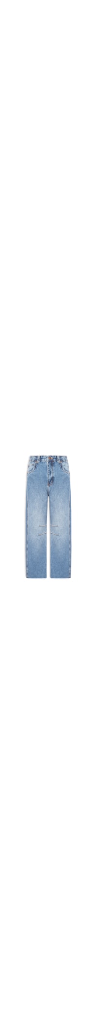 Calça Feminina Jeans Barrel – Azul