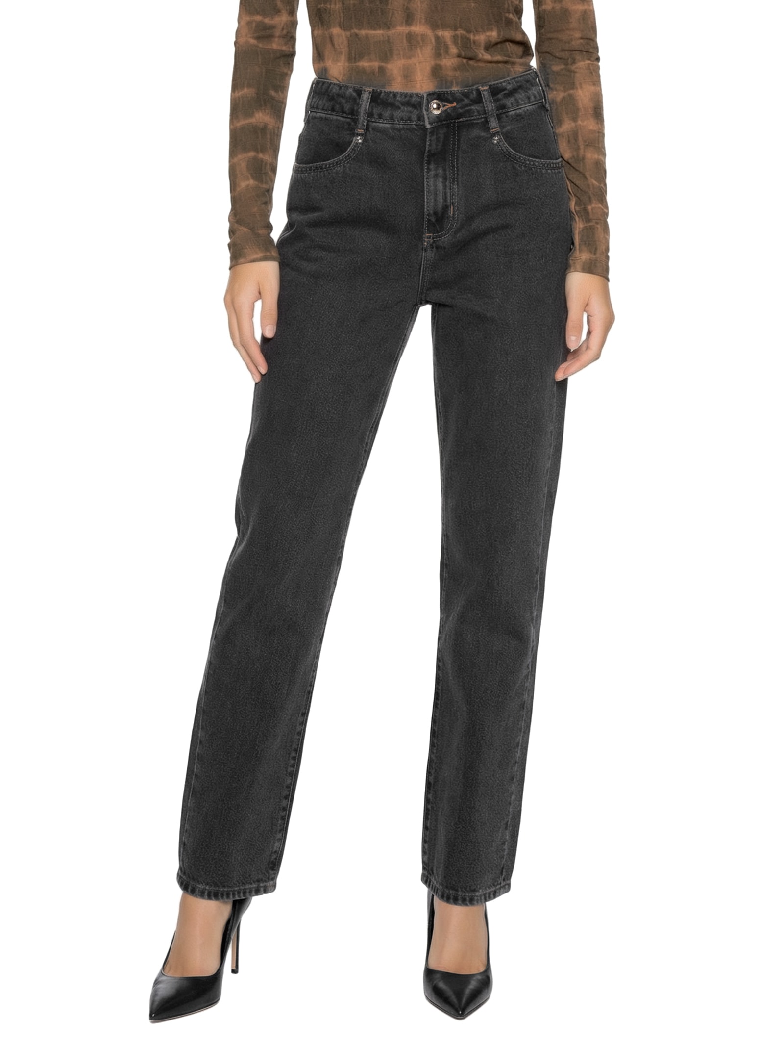 Calça Feminina Jeans Basic Comfort Preto Open
