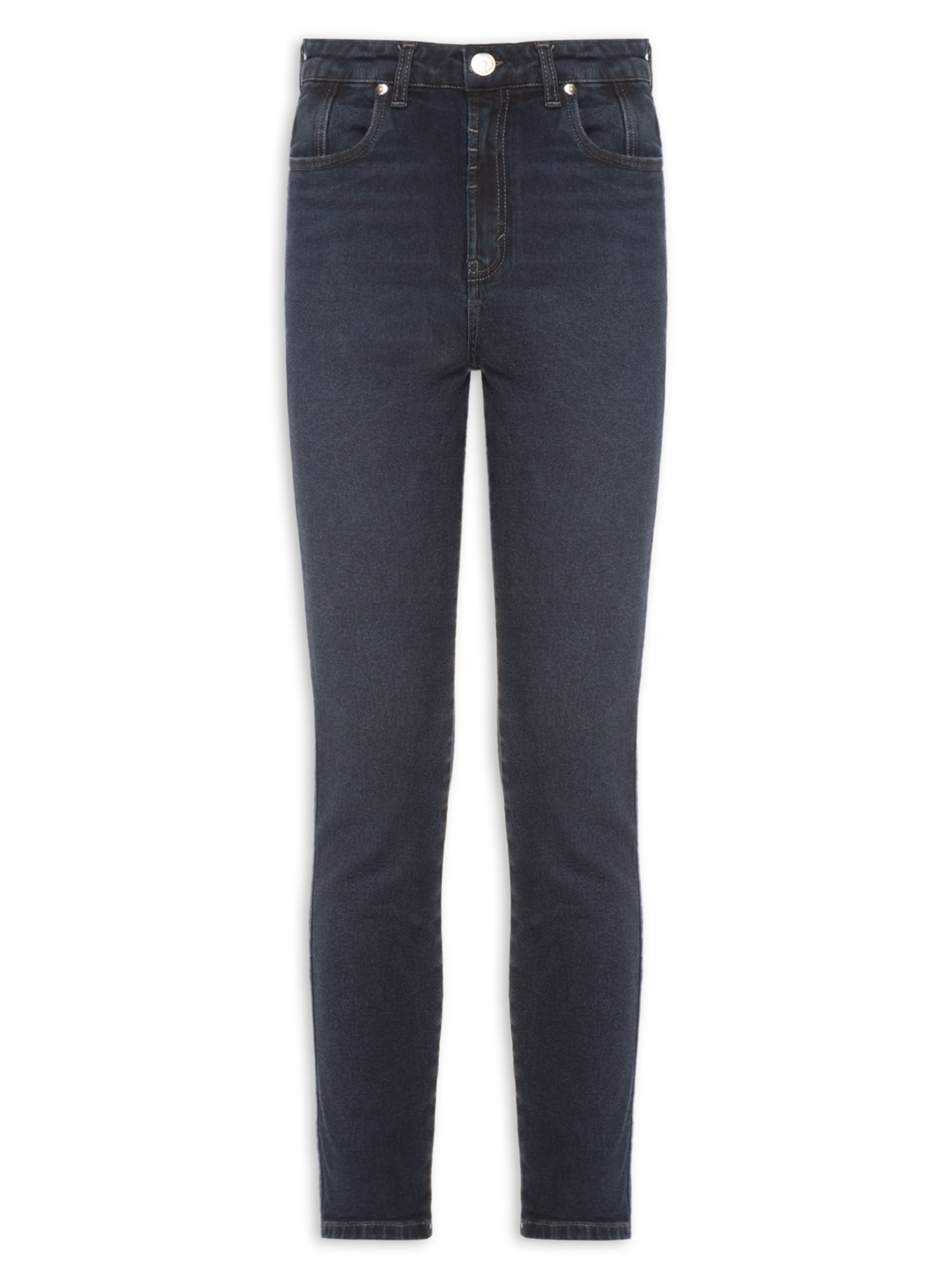 Calça Feminina Jeans Basic Midi Preto Animale Jeans