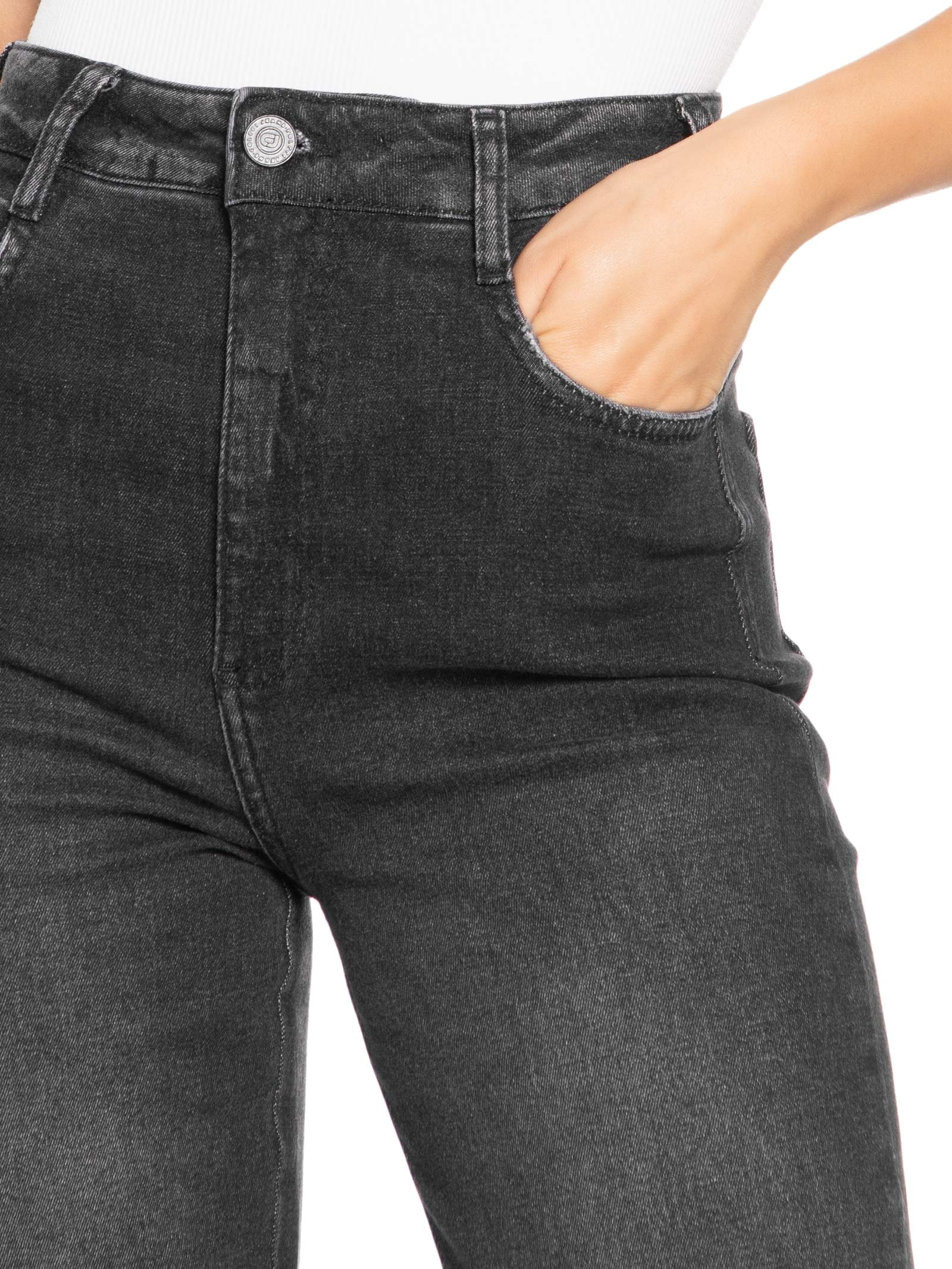 Calça Feminina Jeans Berlim Stretch Preto Colcci Jeans