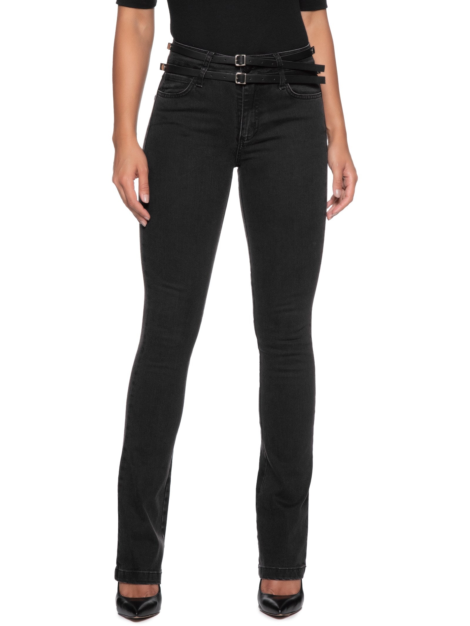 Colcci Calça Feminina Jeans Bia Com Cinto Preto