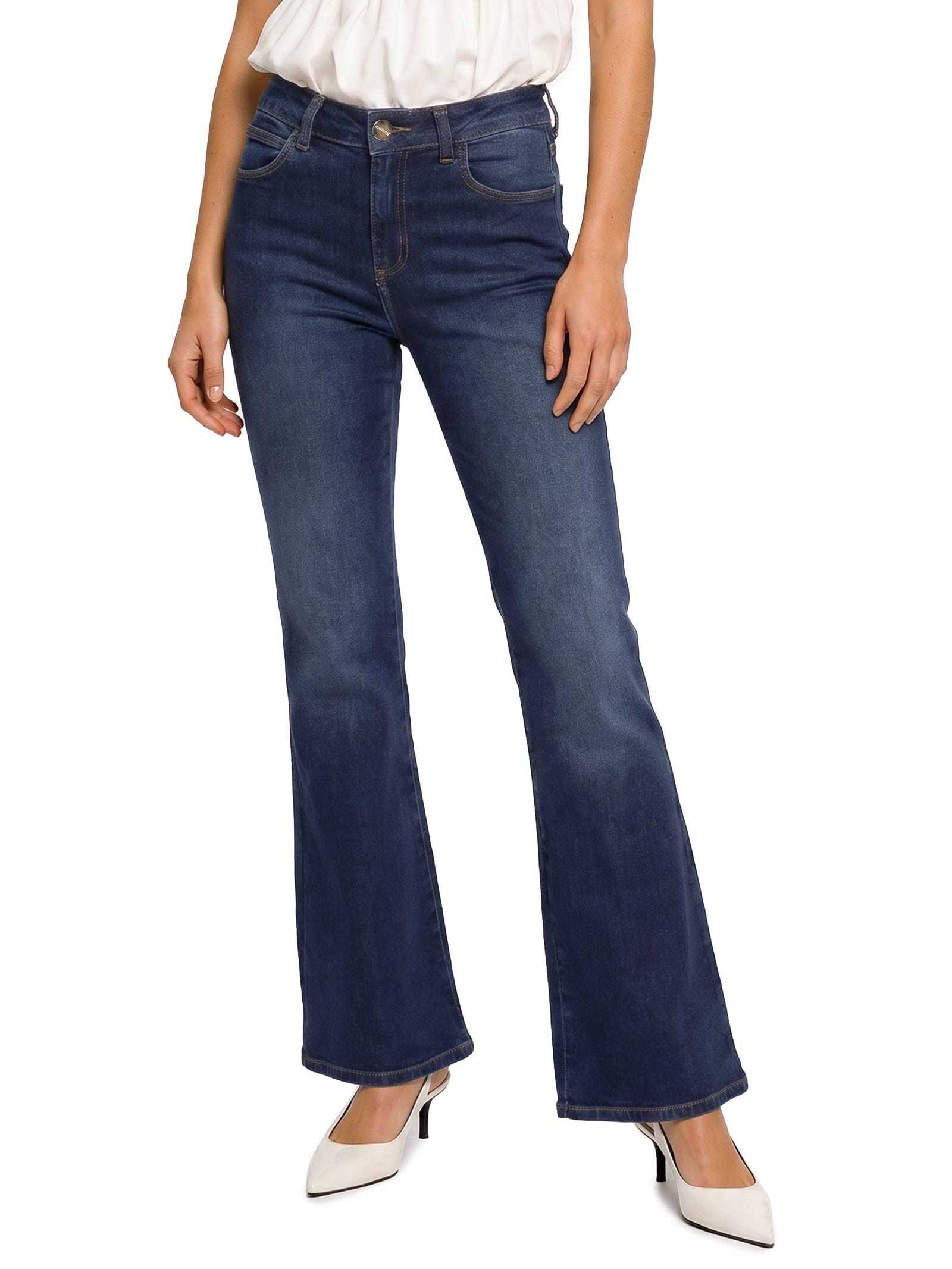 Calça Feminina Jeans Bia Flare Azul Colcci