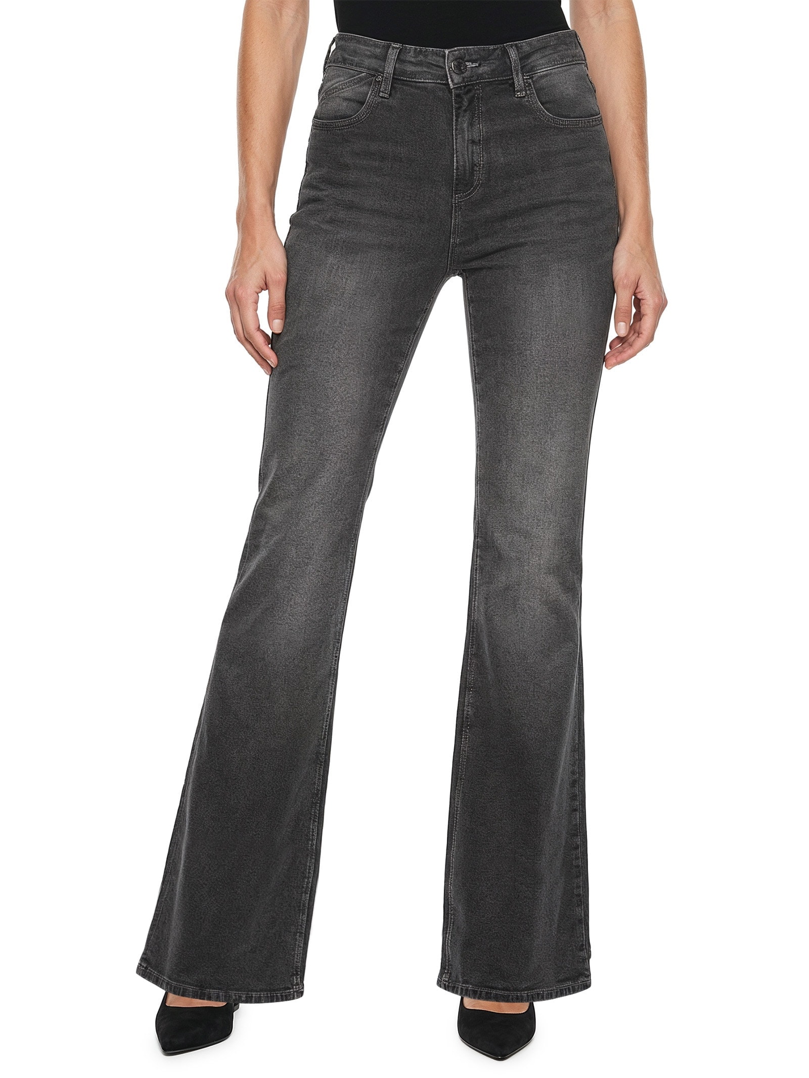 Calça Feminina Jeans Bia Flare Preto Colcci