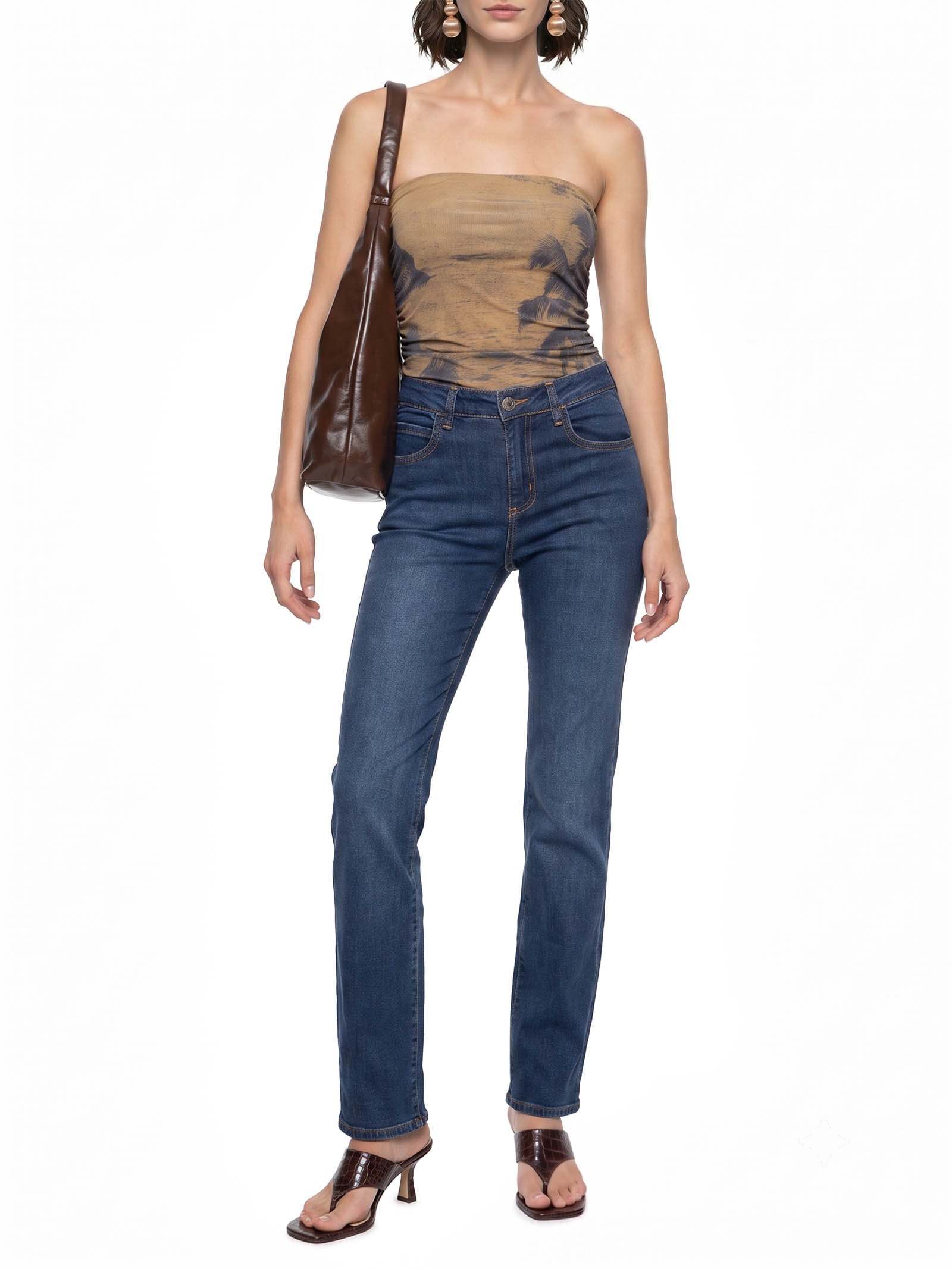 Calça Feminina Jeans Bia Reta – Azul Colcci
