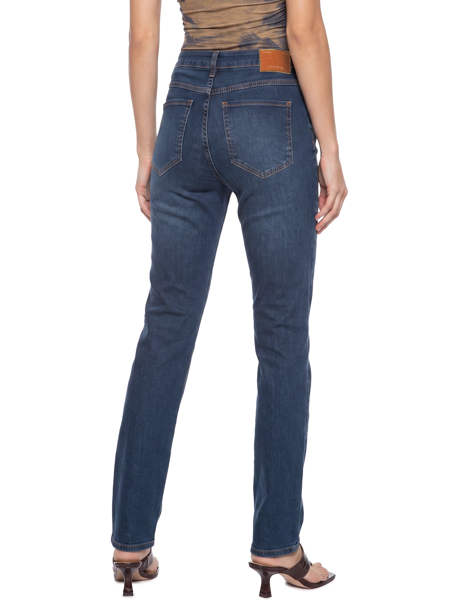 Calça Feminina Jeans Bia Reta – Azul Colcci