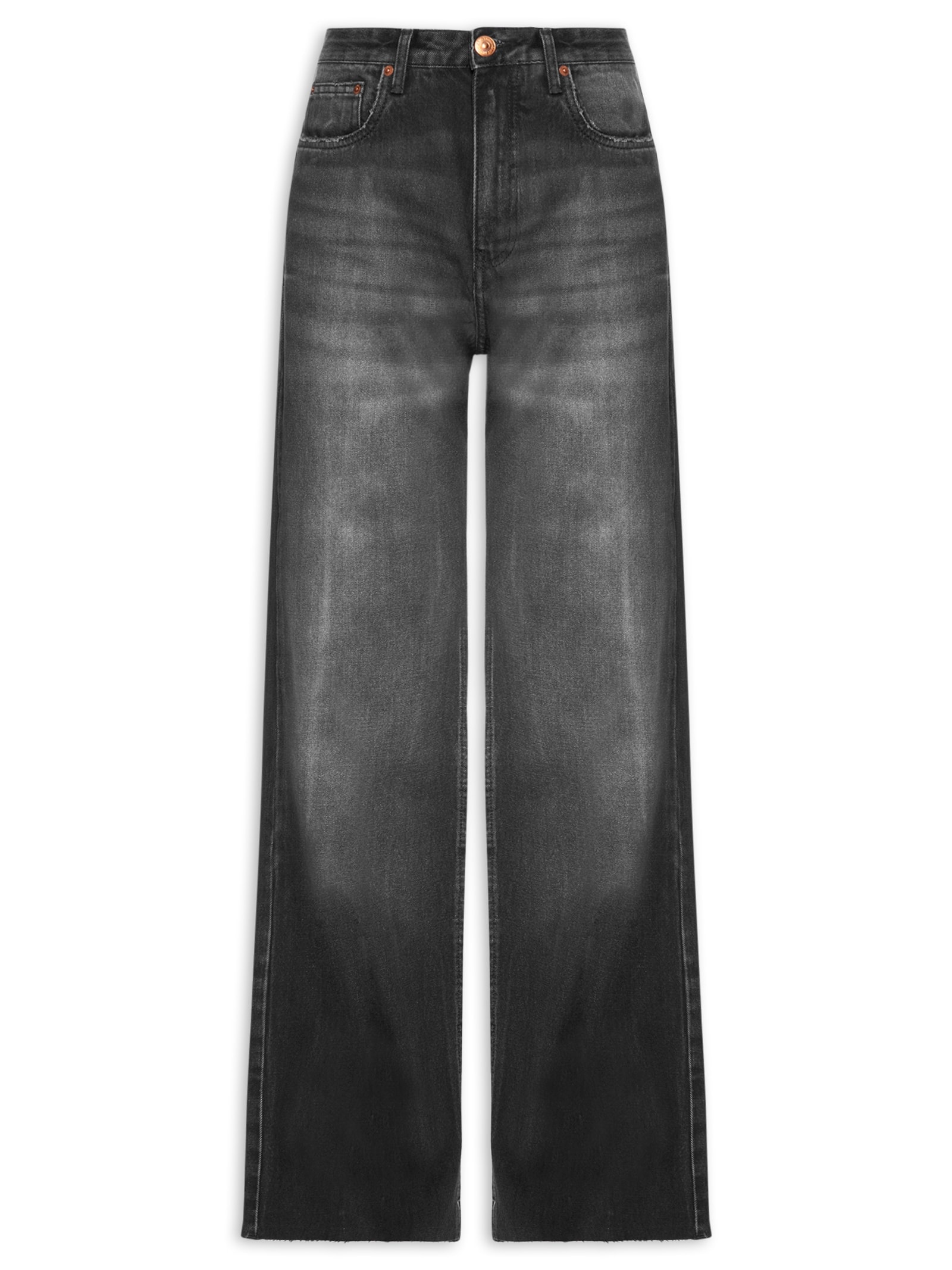 Calça Feminina Jeans Boot 70s Black Pespontos Preto Animale Jeans