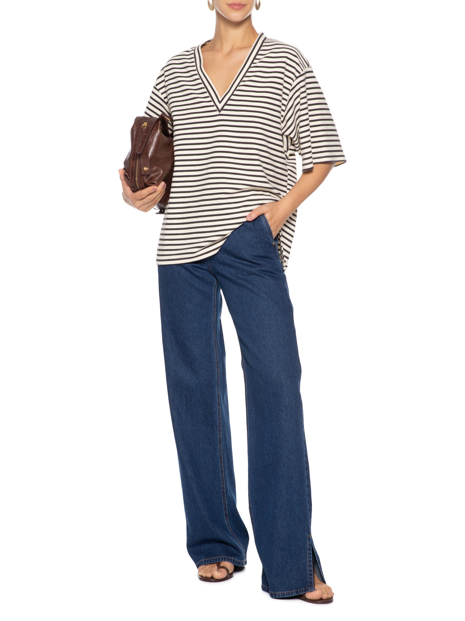Calça Feminina Jeans Boot 70s Bolso Embutido Azul Animale Jeans
