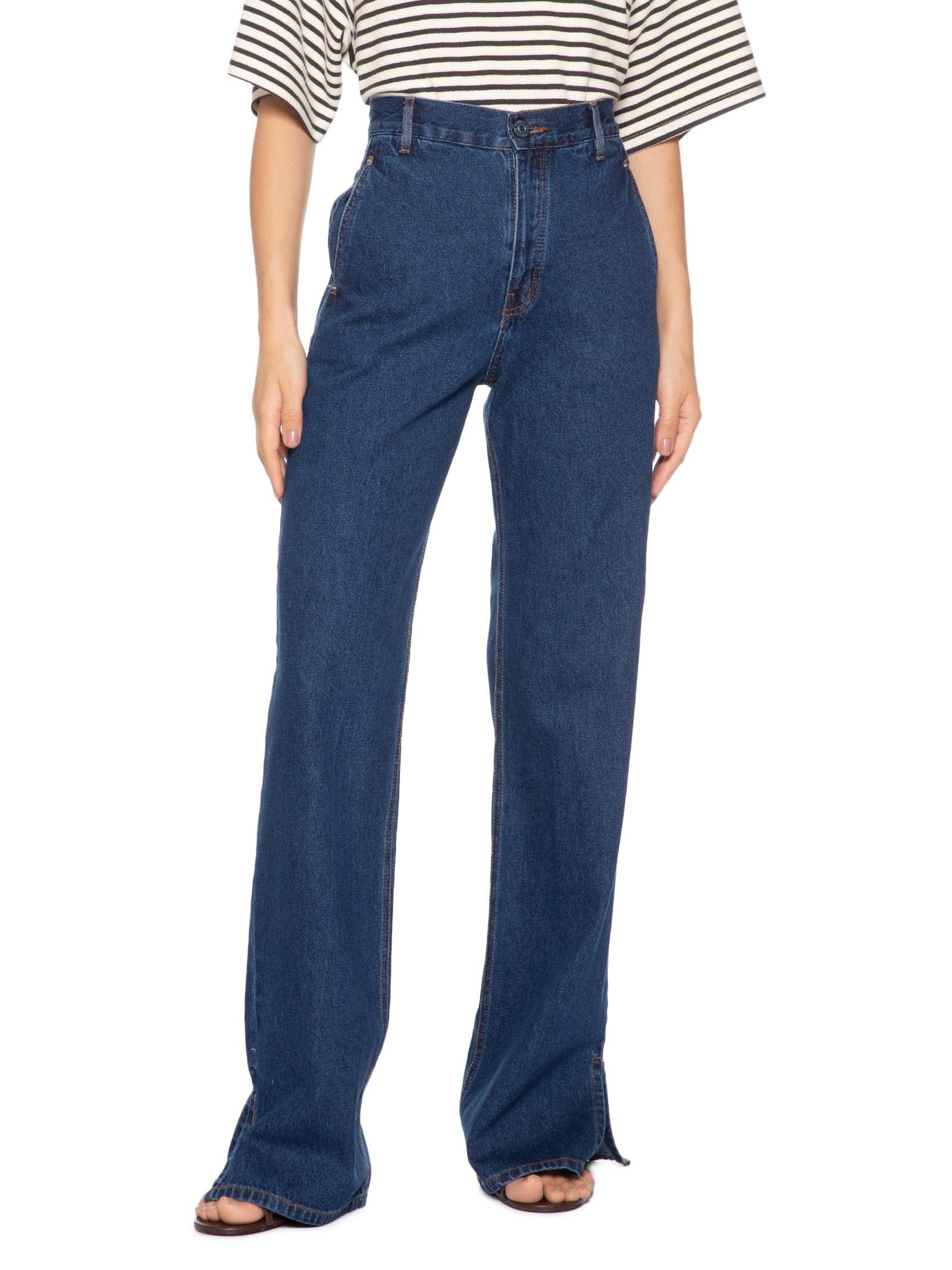 Calça Feminina Jeans Boot 70s Bolso Embutido Azul Animale Jeans