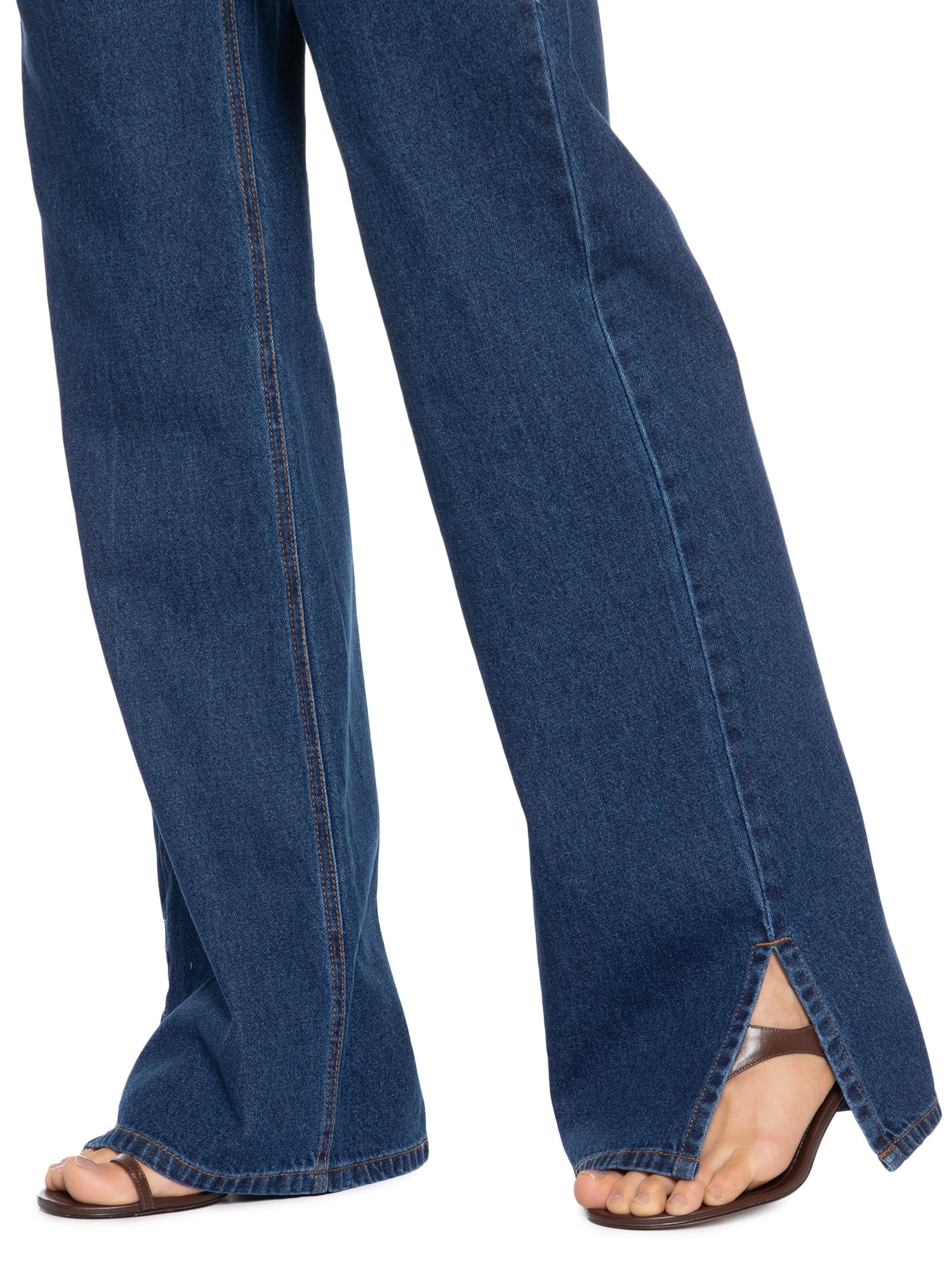 Calça Feminina Jeans Boot 70s Bolso Embutido Azul Animale Jeans