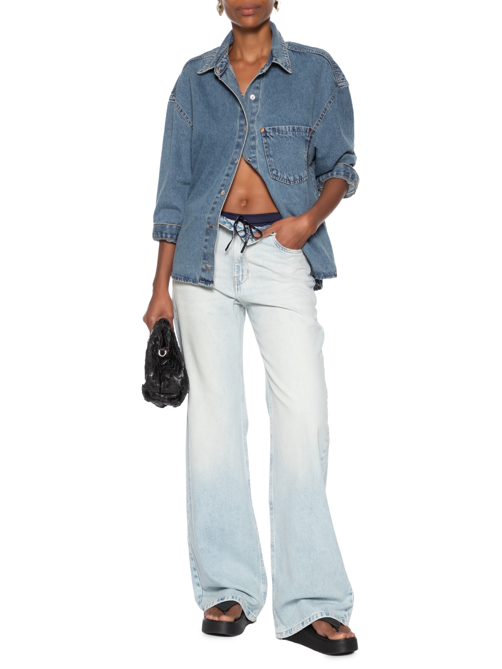 Calça Feminina Jeans Boot 70's Delavê Azul Animale Jeans