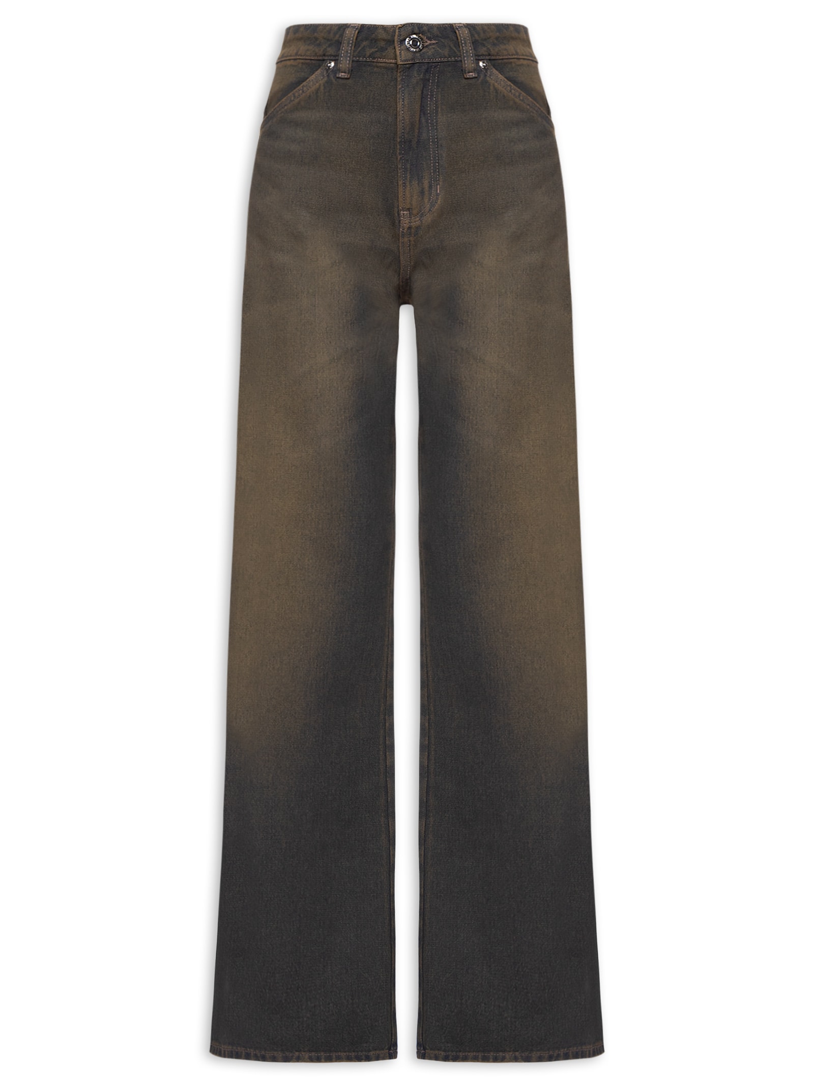 Calça Feminina Jeans Boot 70s Marrom Animale Jeans