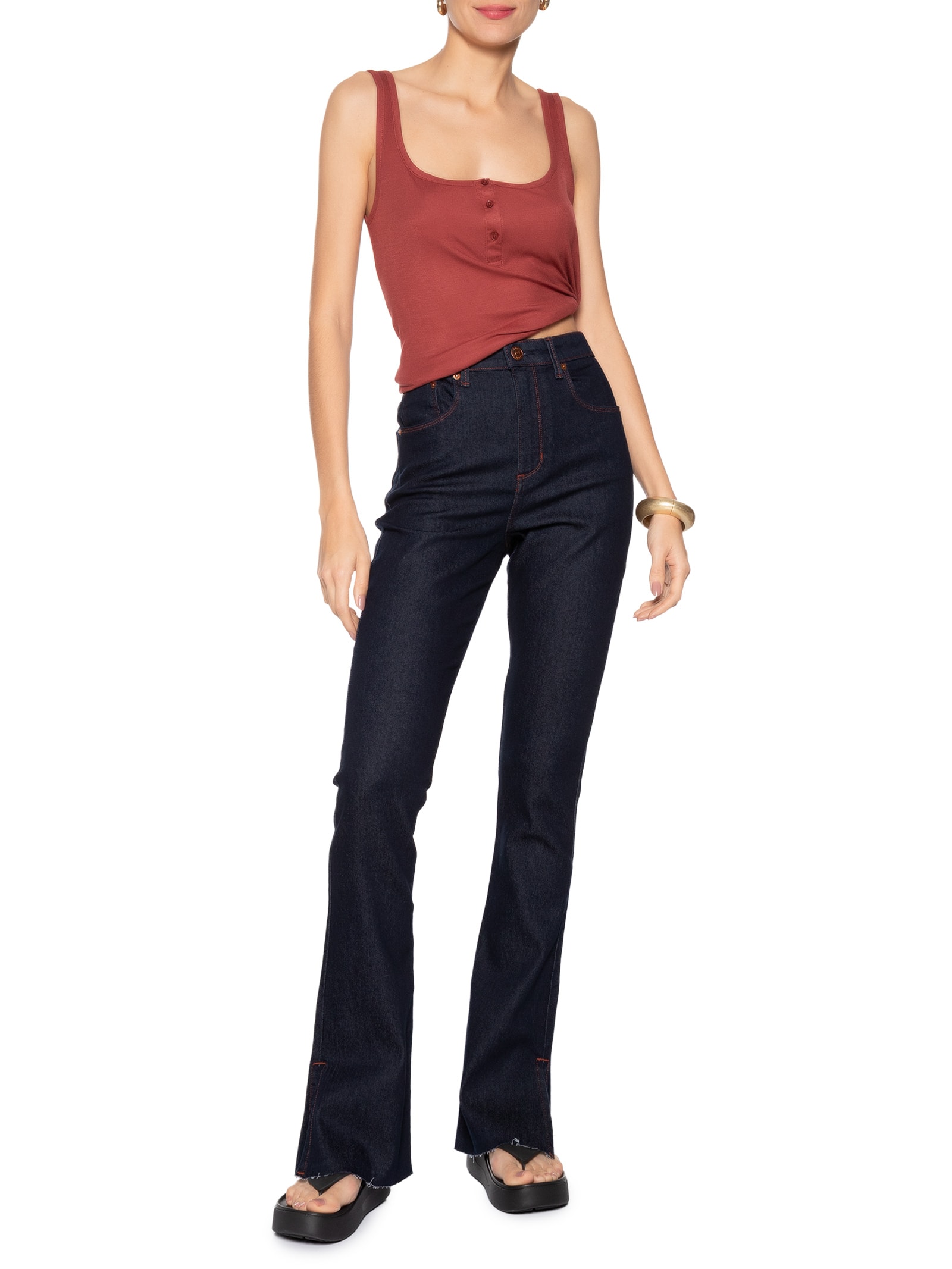 Animale Jeans - Calça Feminina Jeans Boot Basic High - Azul