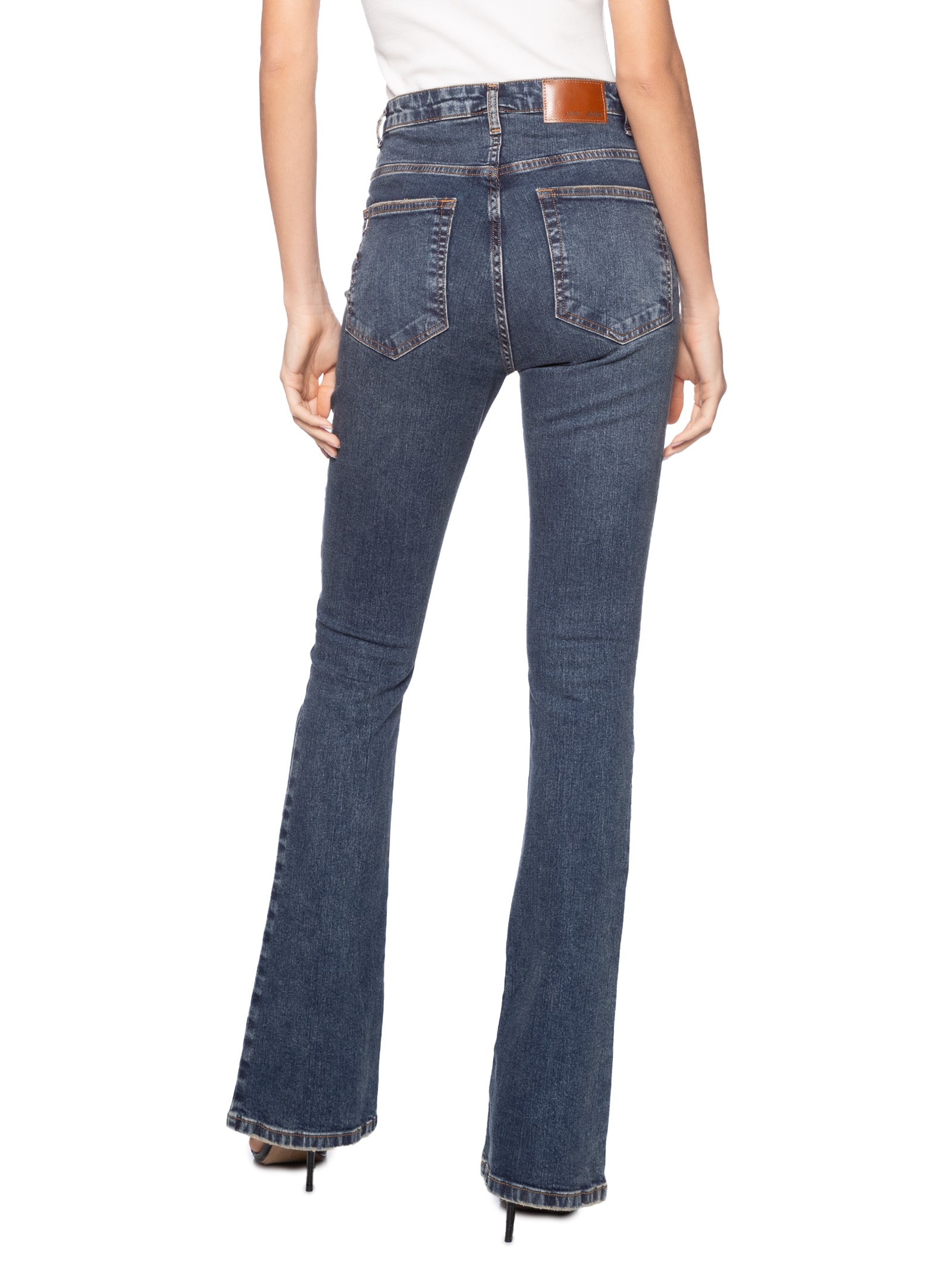 Calça Feminina Jeans Boot Basic High Azul Animale Jeans