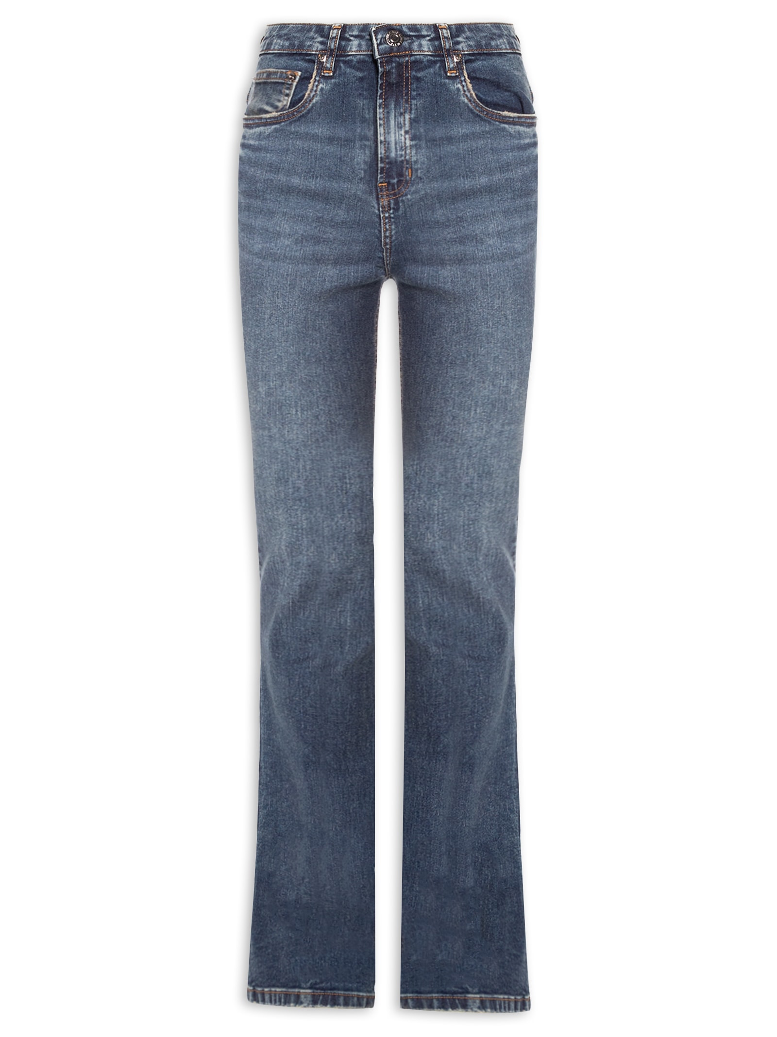 Calça Feminina Jeans Boot Basic High Azul Animale Jeans