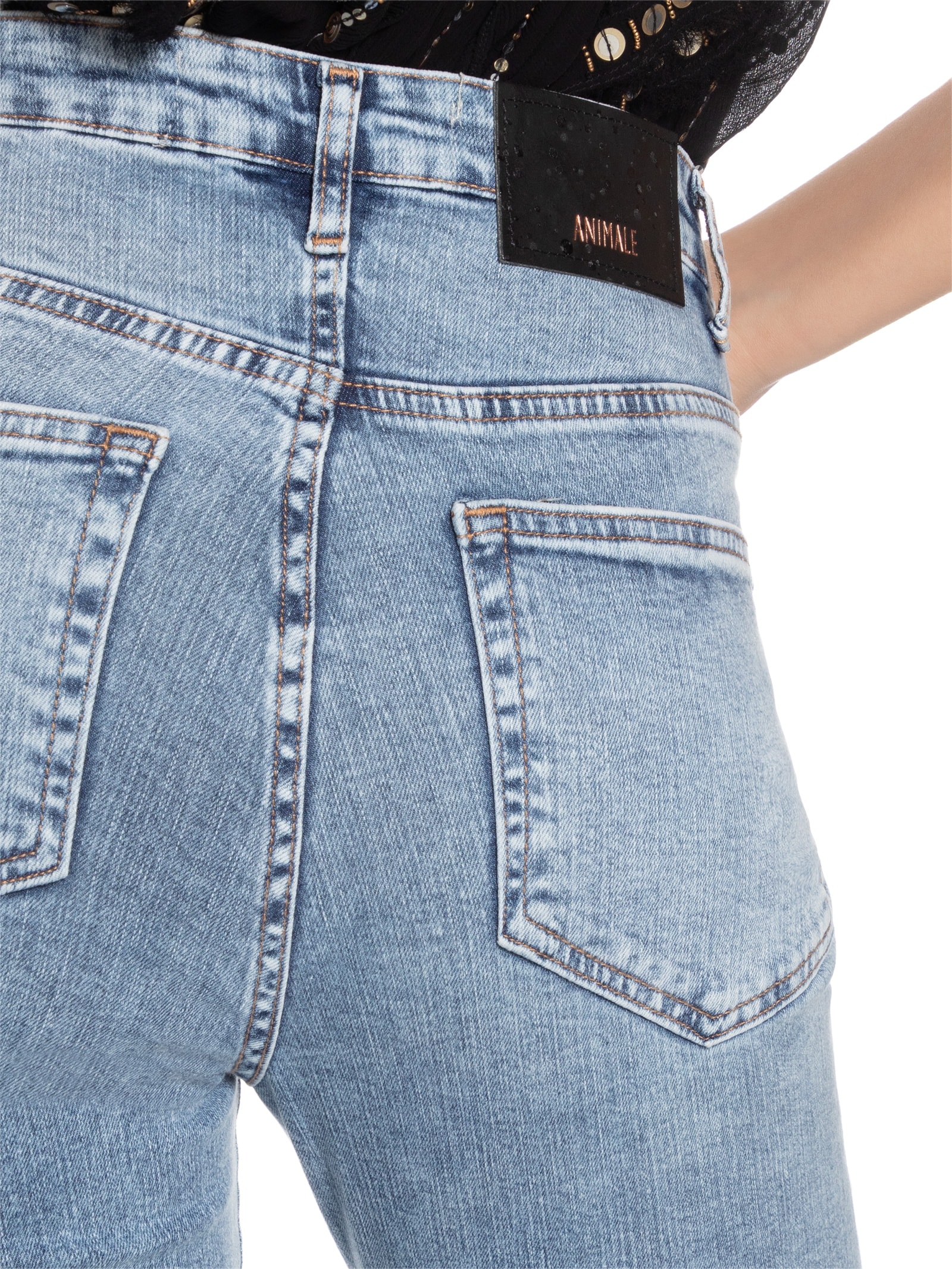 Calça Feminina Jeans Boot Basic High Azul Animale