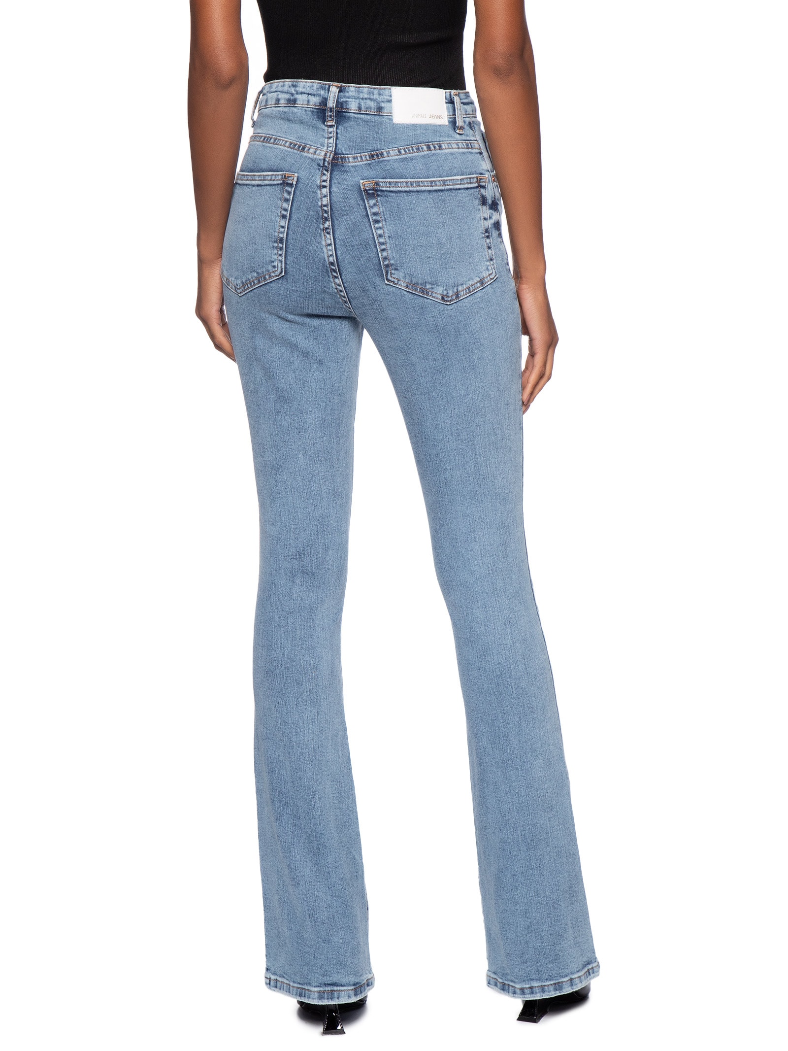 Calça Feminina Jeans Boot Basic High Light Azul Animale Jeans