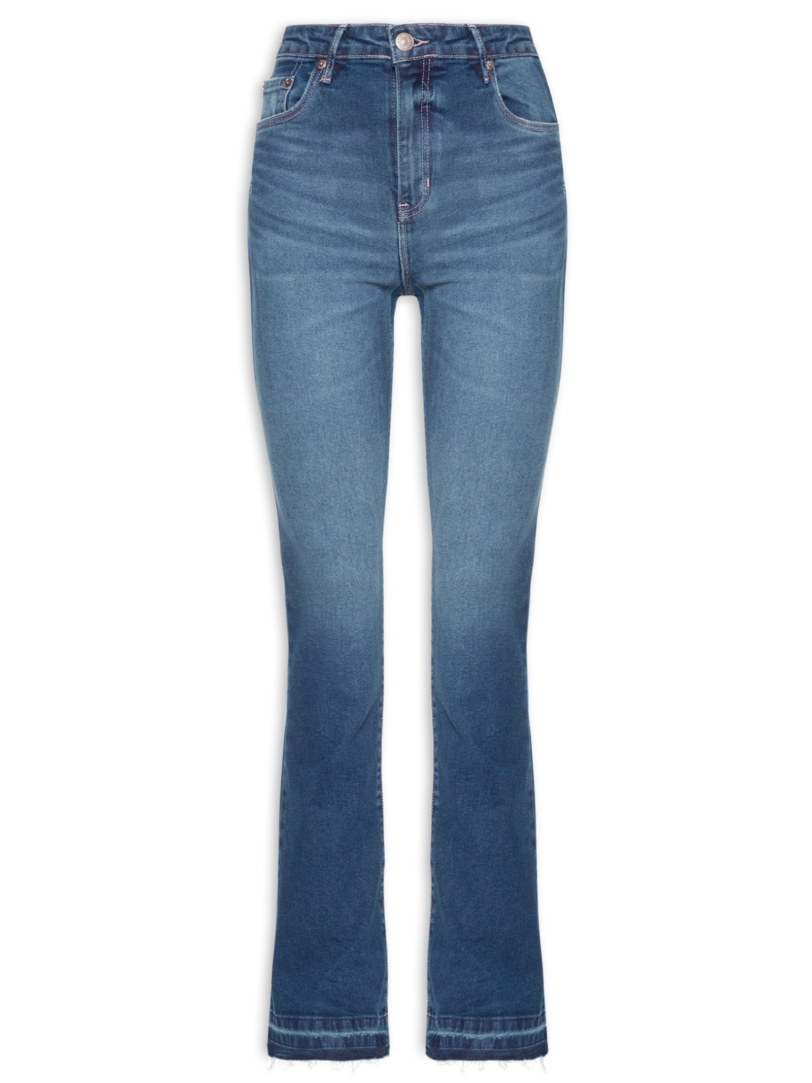 Calça Feminina Jeans Boot Cut Low Puidos - Azul - Animale Jeans