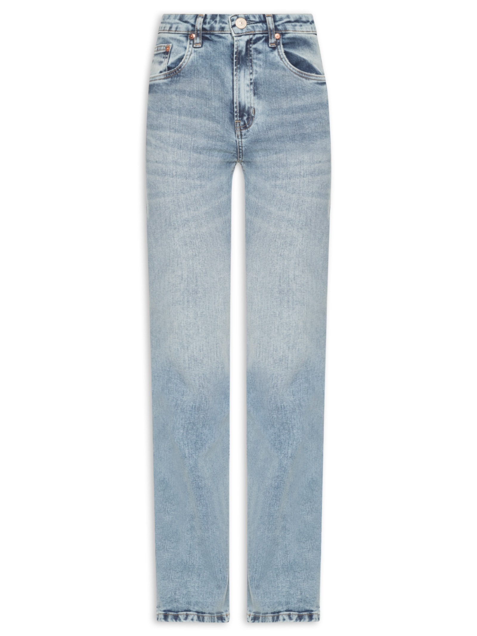 Calça Feminina Jeans Boot Basic Midi Azul Animale Jeans