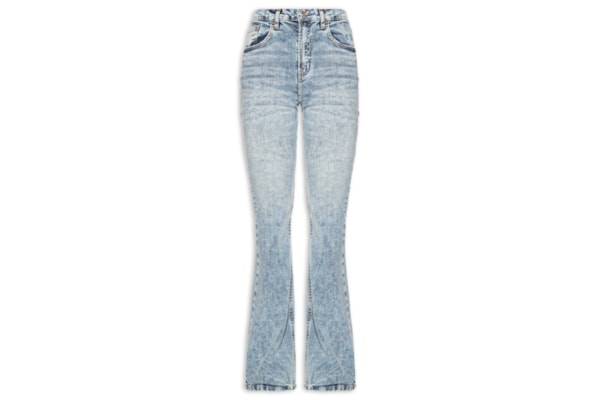 Calça Feminina Jeans Boot Basic Midi Claro - Azul