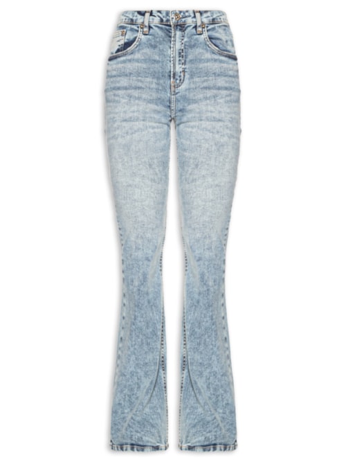 Calça Feminina Jeans Boot Basic Midi Claro – Azul