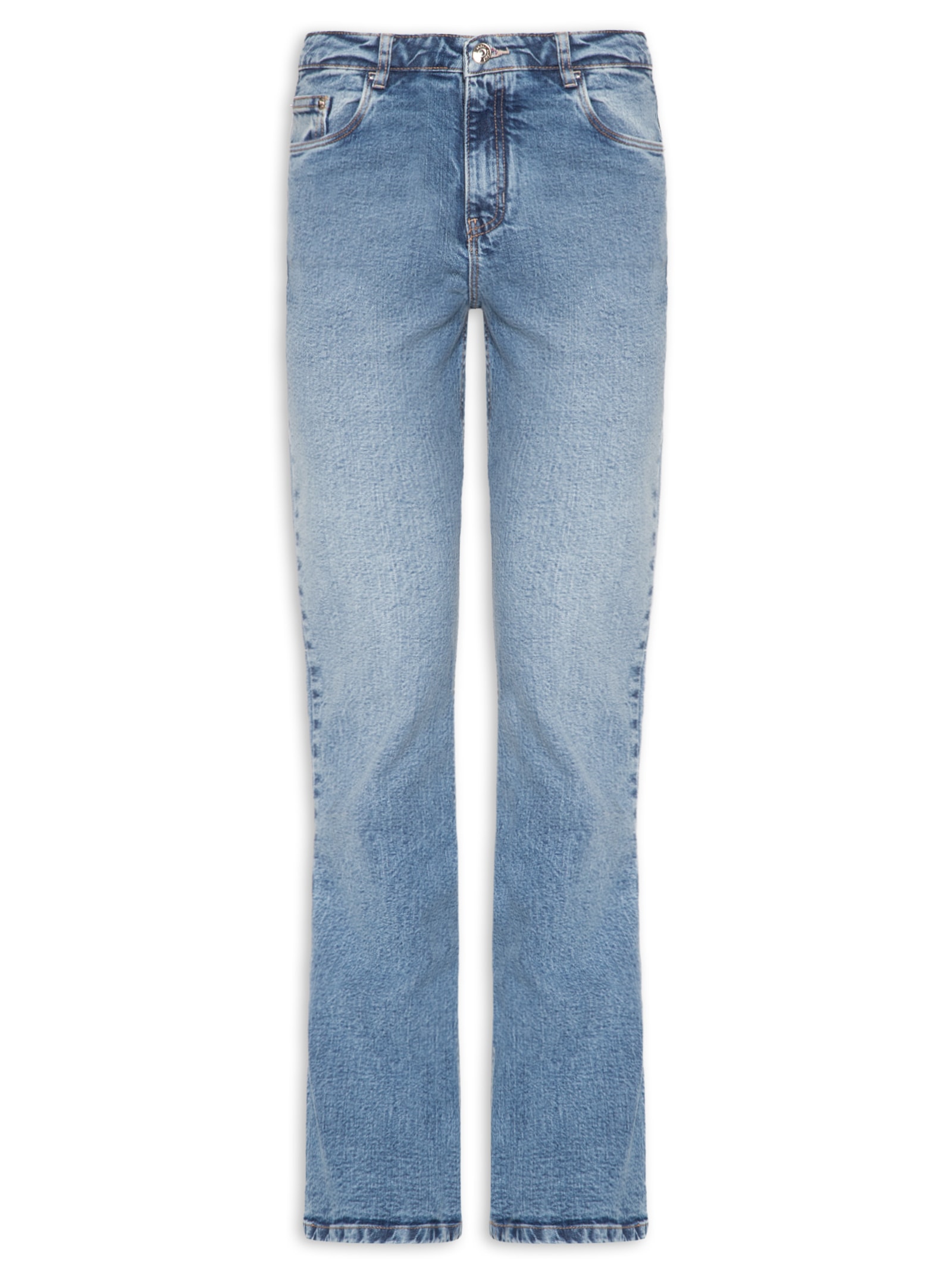 Calça feminina Jeans Boot Basic Midi Travetes Azul Animale