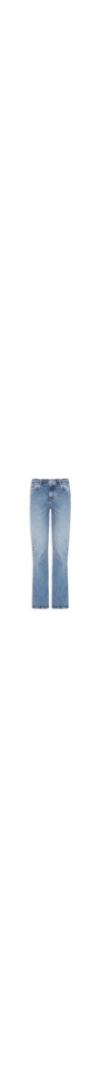 Calça feminina Jeans Boot Basic Midi Travetes - Azul