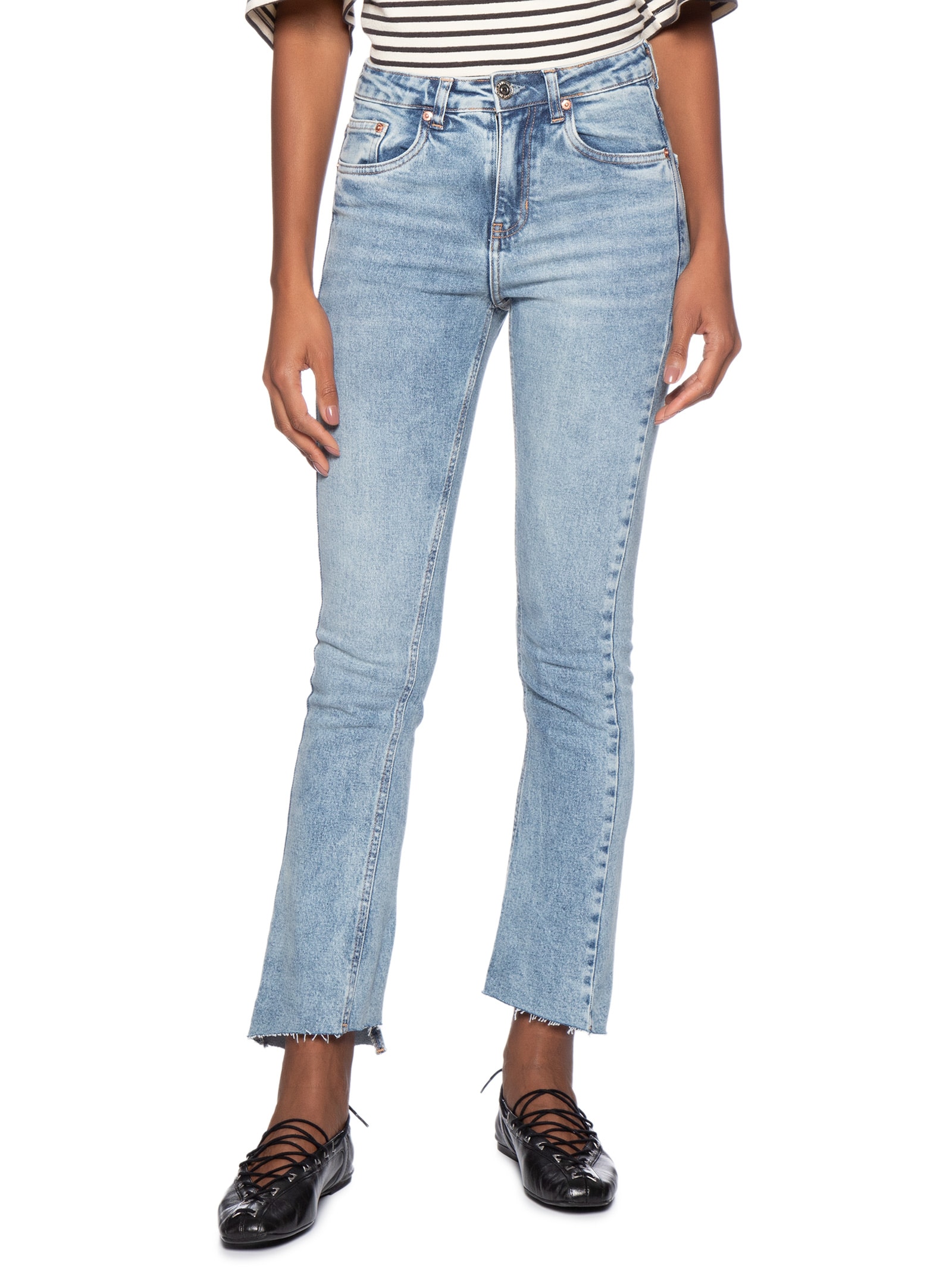 Calça Feminina Jeans Boot Capri Cool Light Azul Animale Jeans