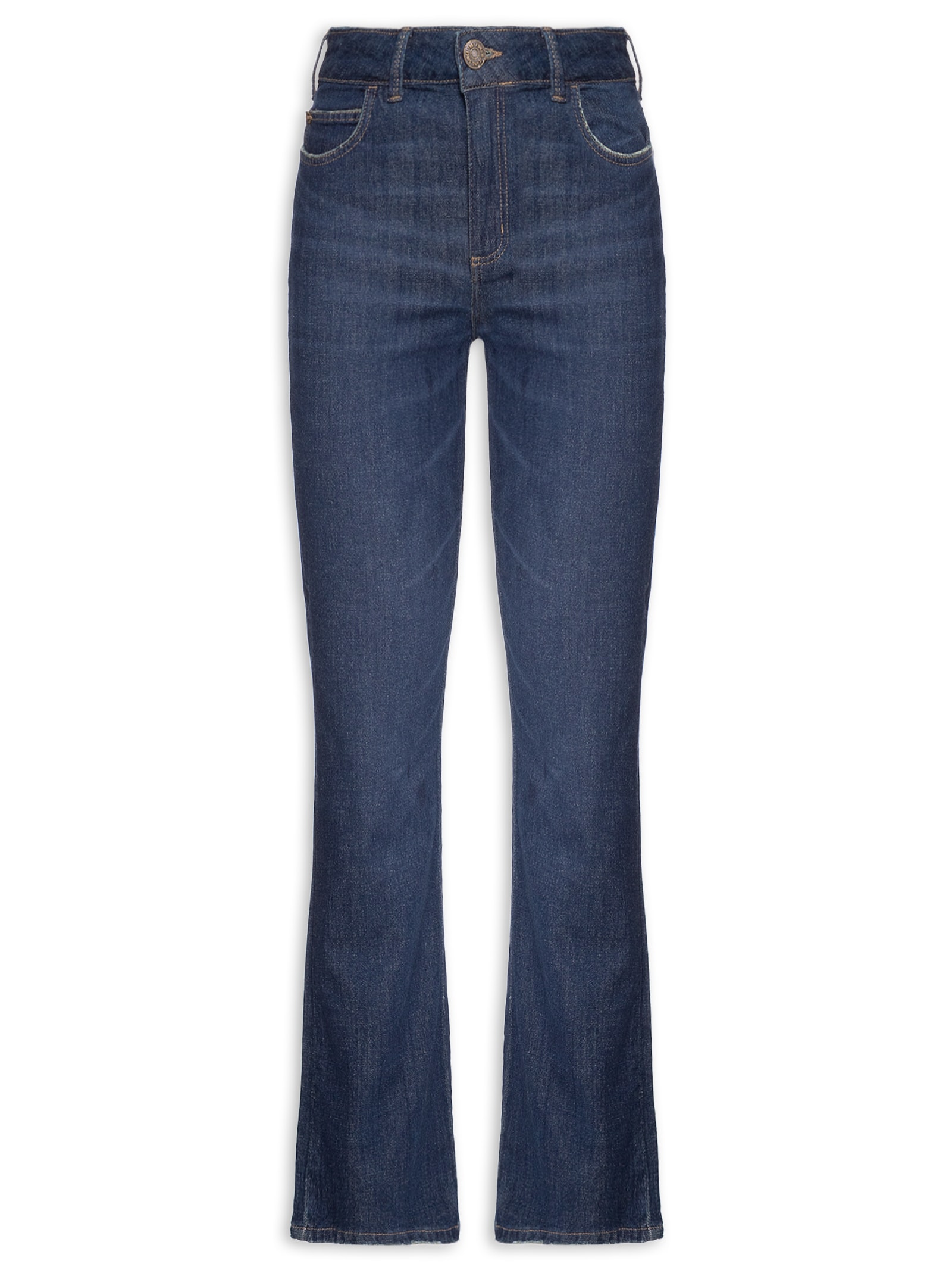 Calça Feminina Jeans Boot Cropped Azul Forum