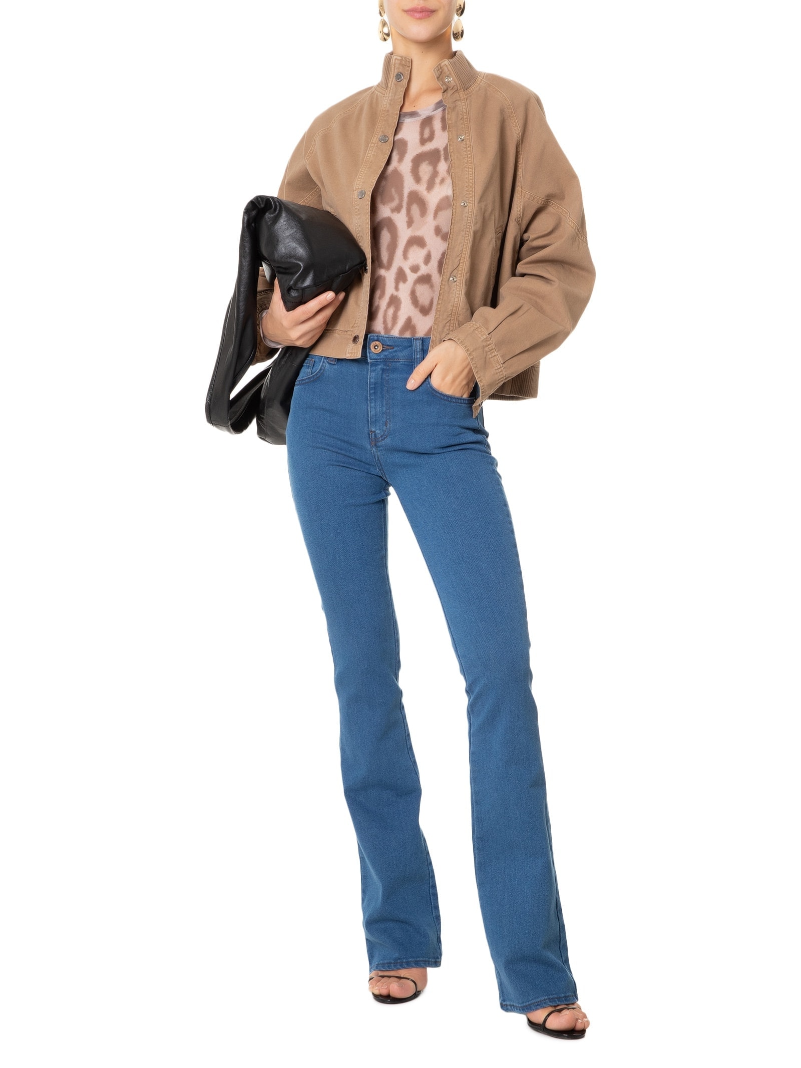 Calça Feminina Jeans Boot Cut Azul Forum