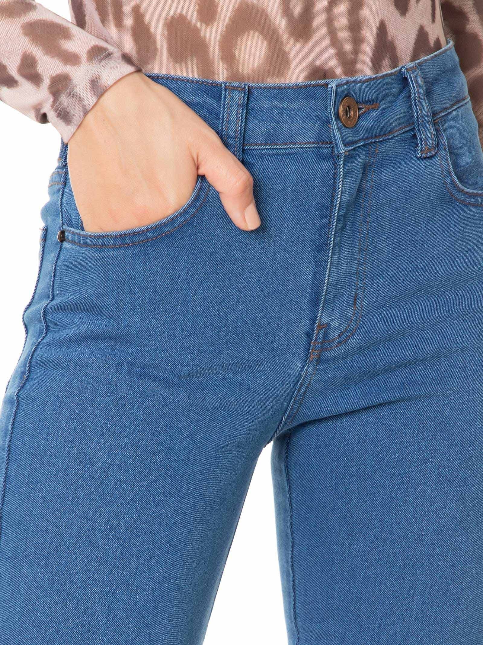 Calça Feminina Jeans Boot Cut Azul Forum