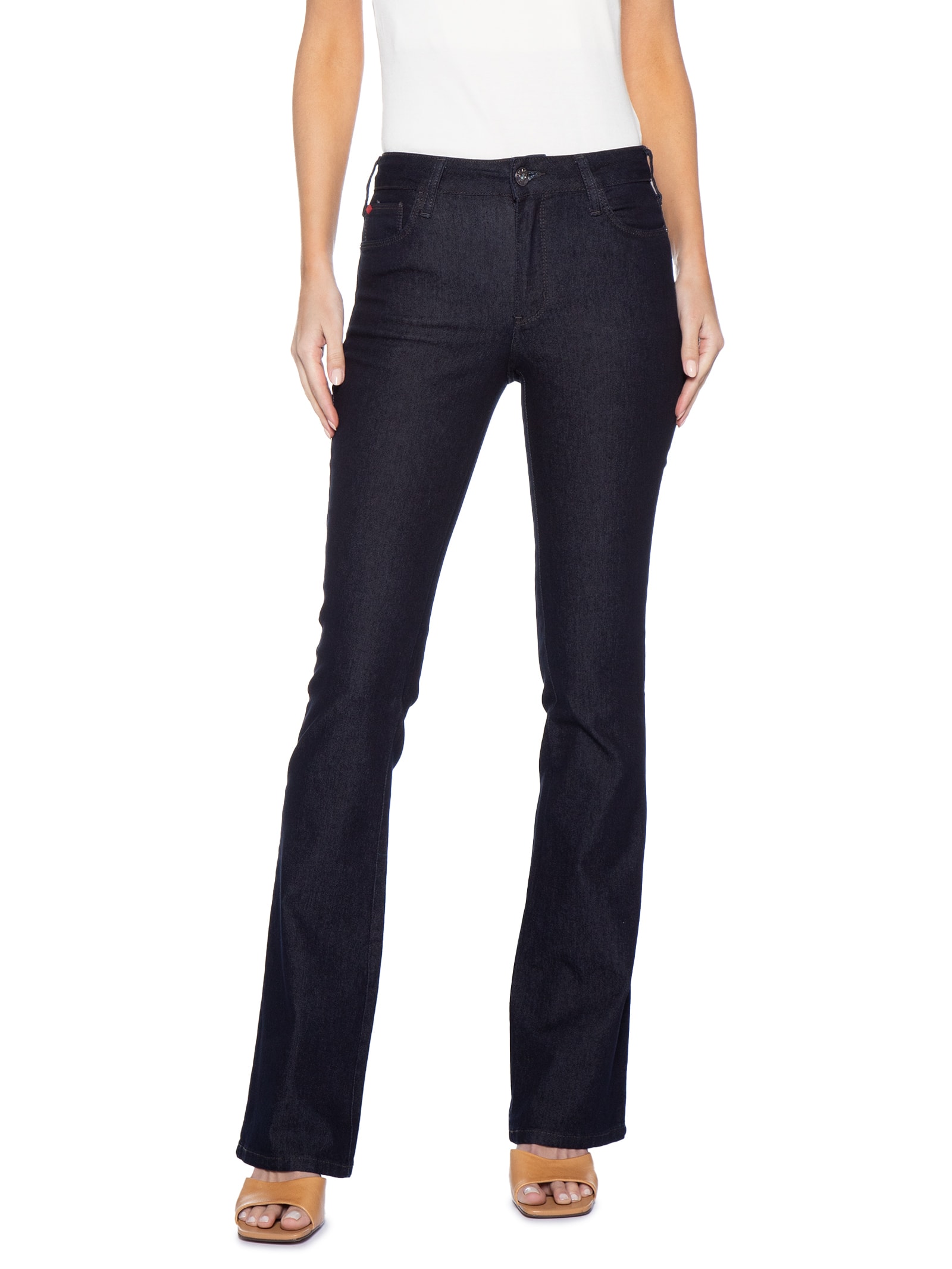 Calça Feminina Jeans Boot Cut Azul Forum