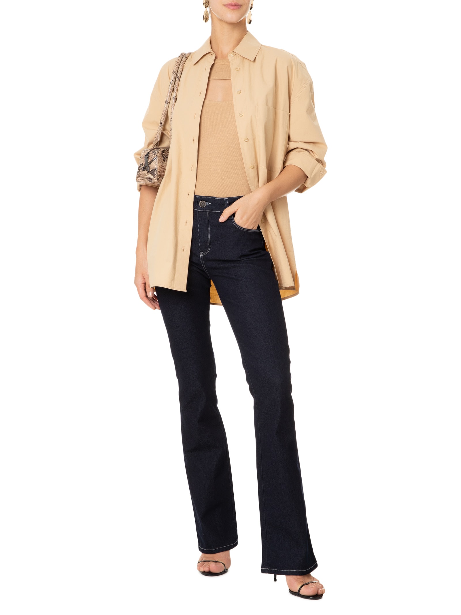 Calça Feminina Jeans Boot Cut Azul Forum