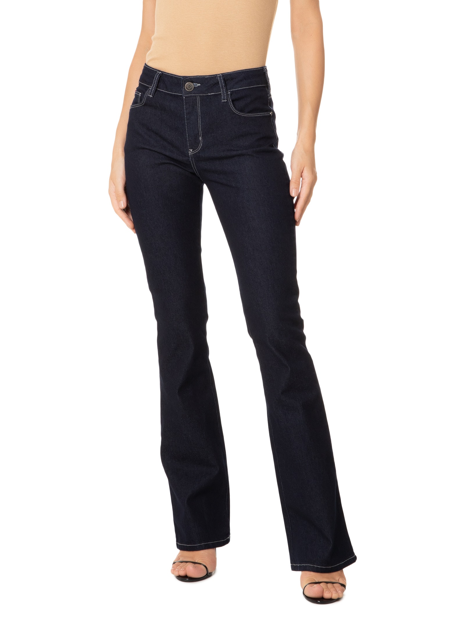 Calça Feminina Jeans Boot Cut Azul Forum