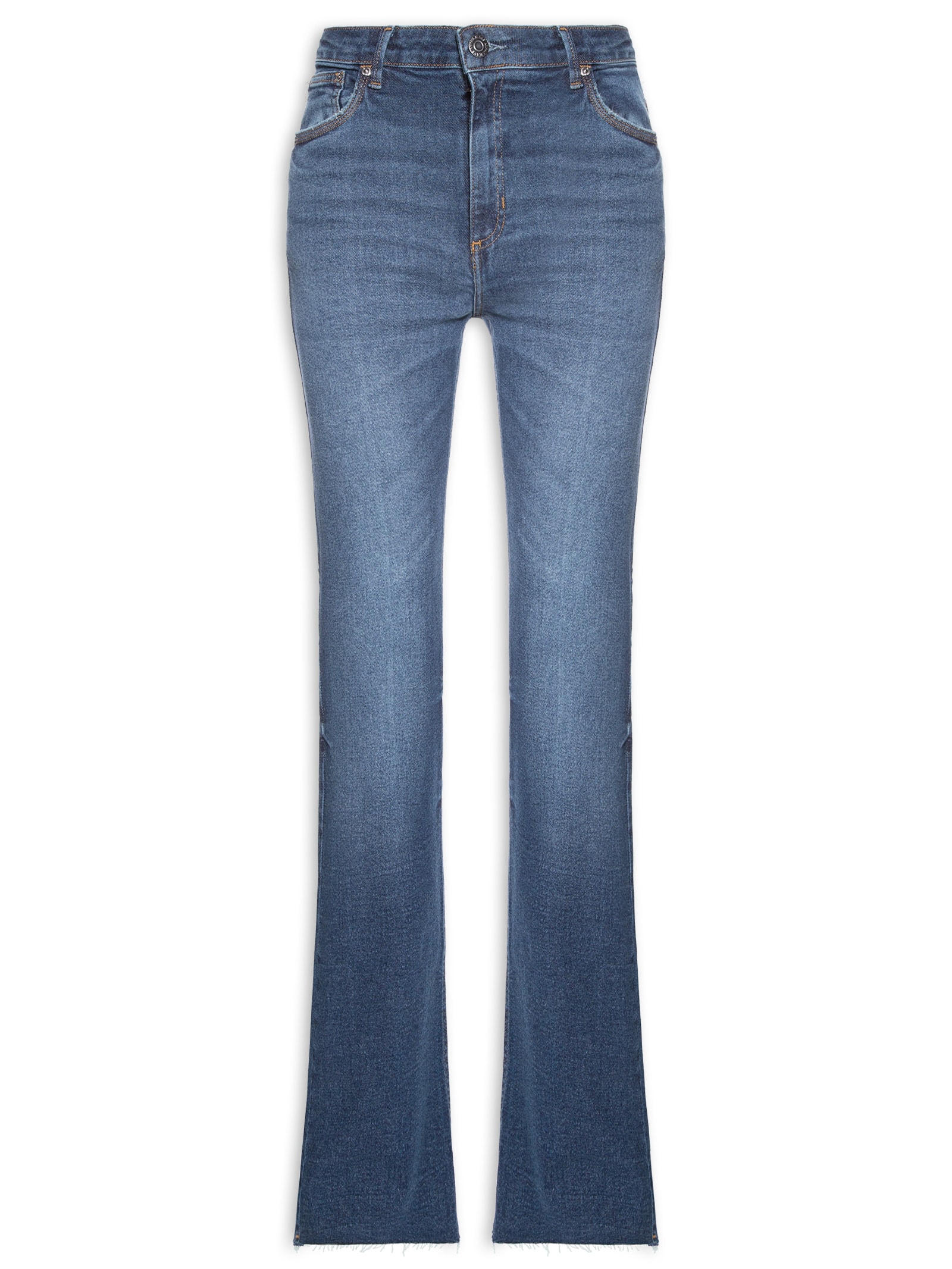 Calça Feminina Jeans Boot Vintage Barra a Fio Azul Animale Jeans