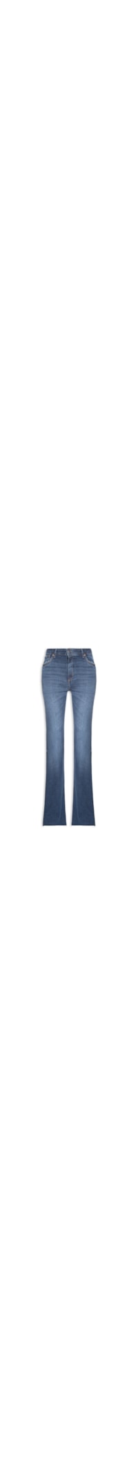 Calça Feminina Jeans Boot Vintage Barra a Fio - Azul