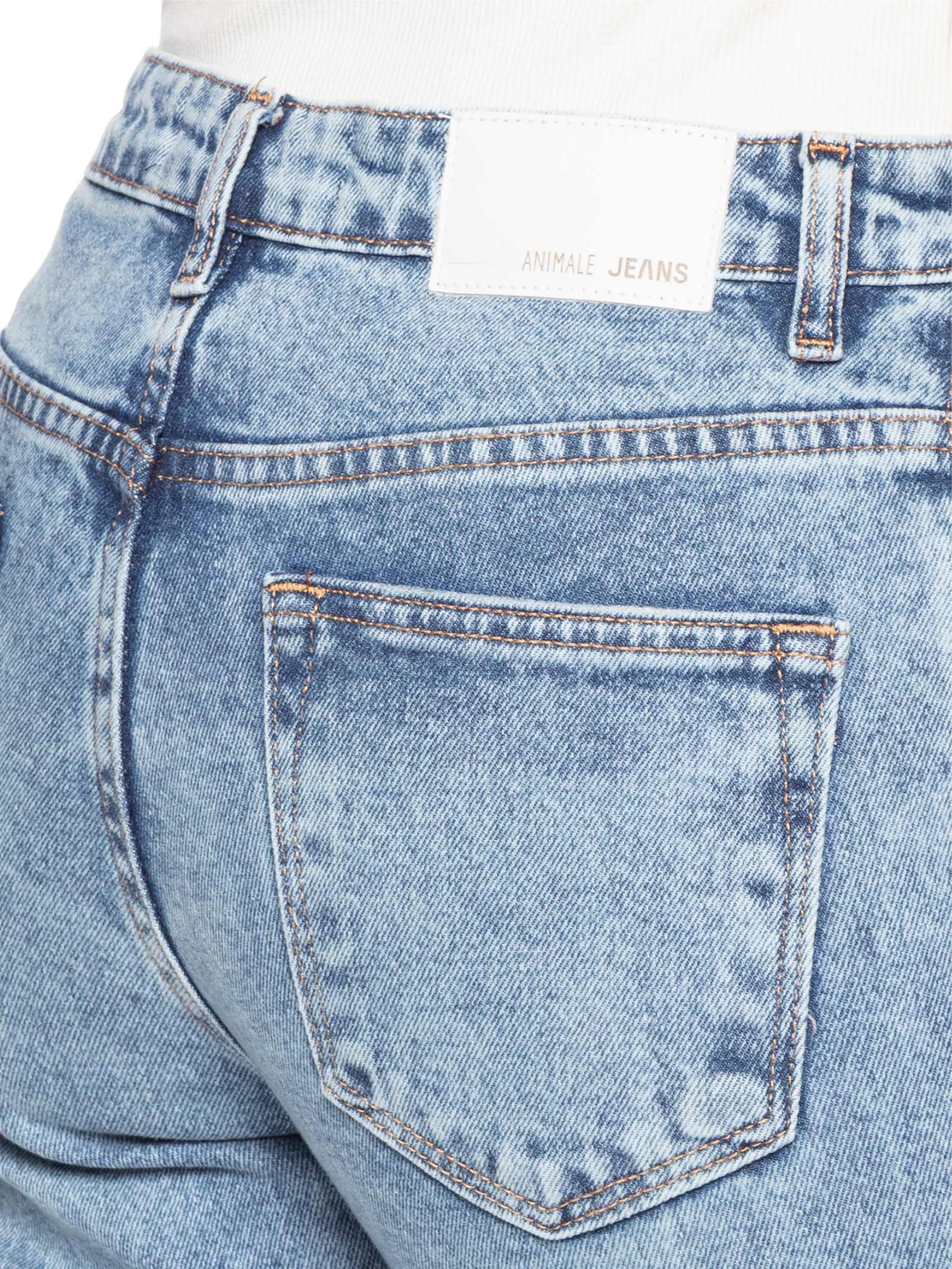 Calça Feminina Jeans Boot Vintage Barra A Fio Azul Animale Jeans