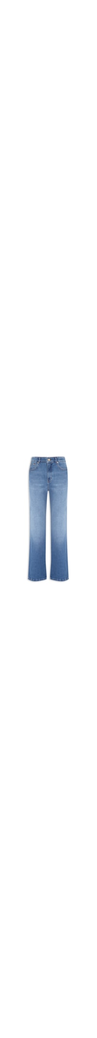 Calça Feminina Jeans Bootcut Bainha Desfeita - Azul