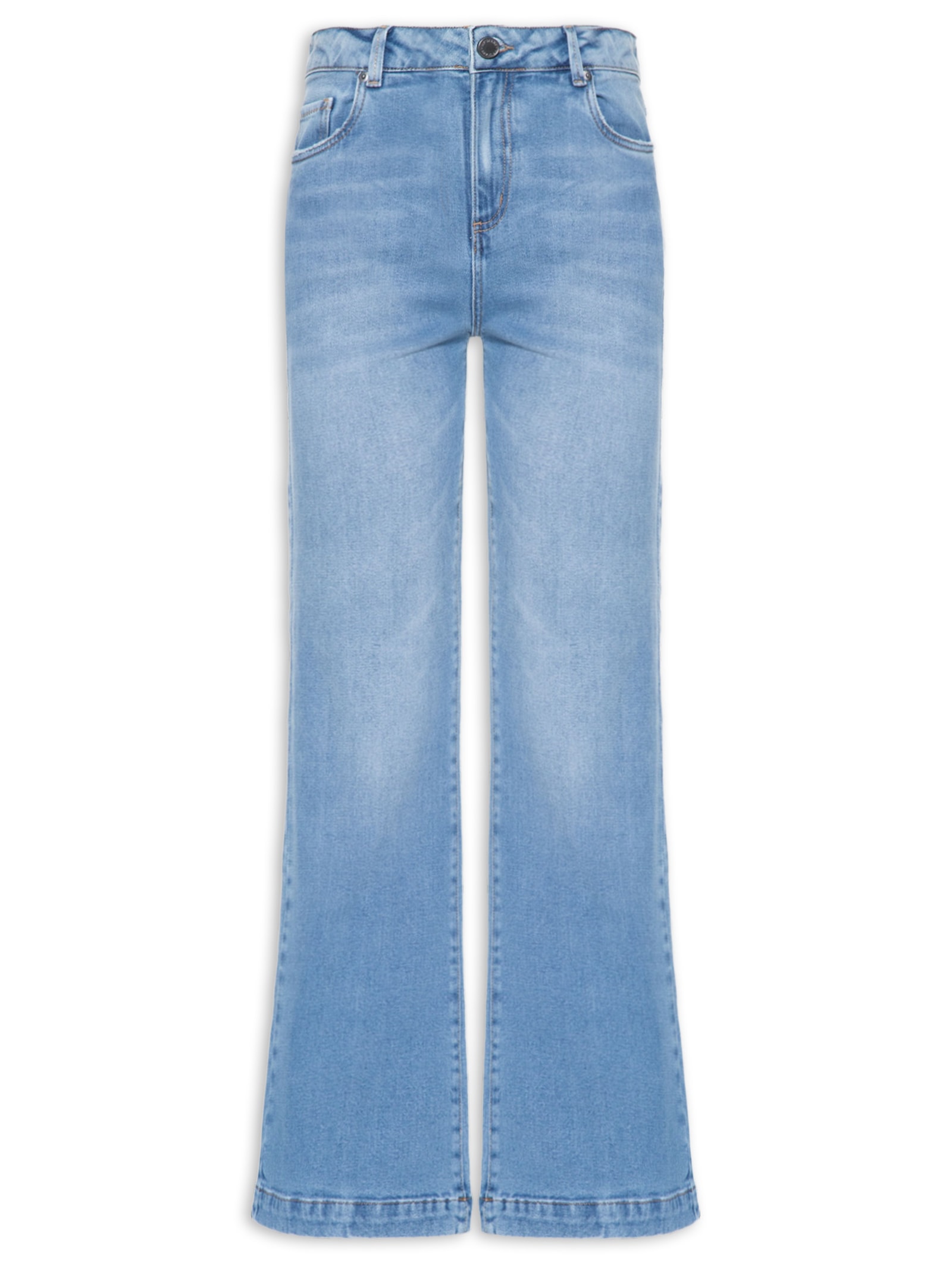 Calça Feminina Jeans Bootcut Bigode Azul Maria Filó