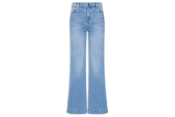 Calça Feminina Jeans Bootcut Bigode - Azul