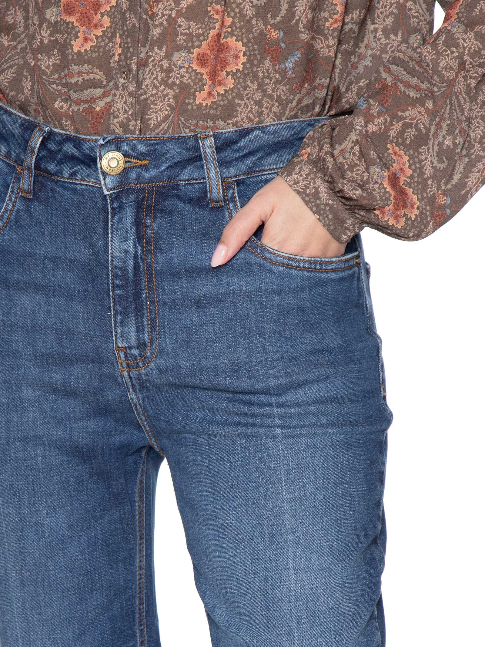 Calça Feminina Jeans Bootcut Vinco Azul Maria Filó