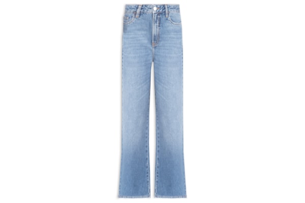 Calça Feminina Jeans Boyfriend Bigodes - Azul