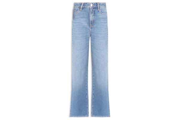 Calça Feminina Jeans Boyfriend Bigodes - Azul