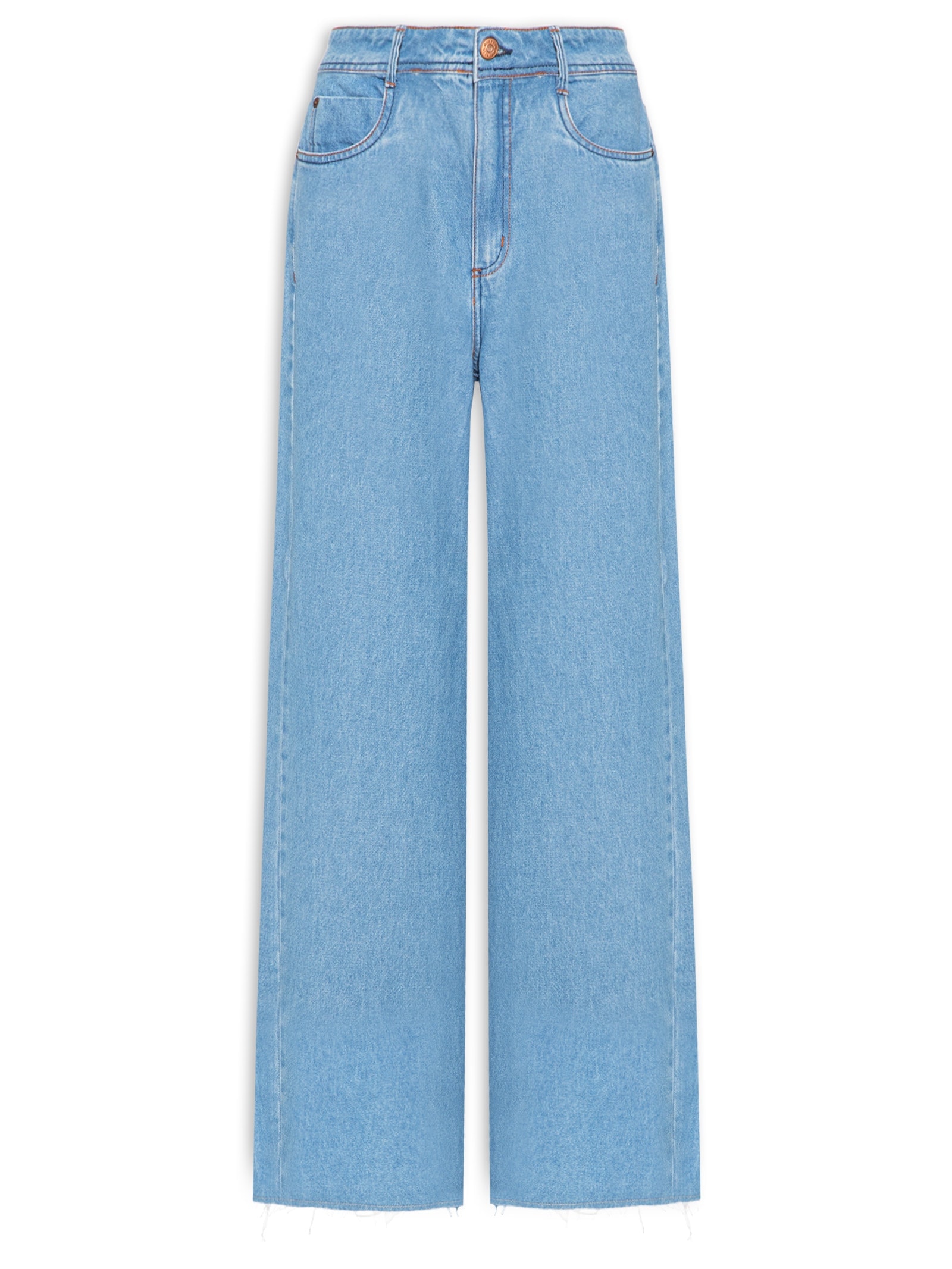 Calça Feminina Jeans Boyfriend Fenda Azul Dress To
