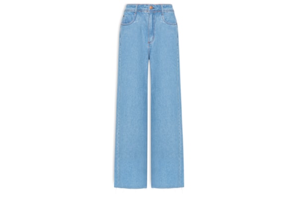 Calça Feminina Jeans Boyfriend Fenda - Azul