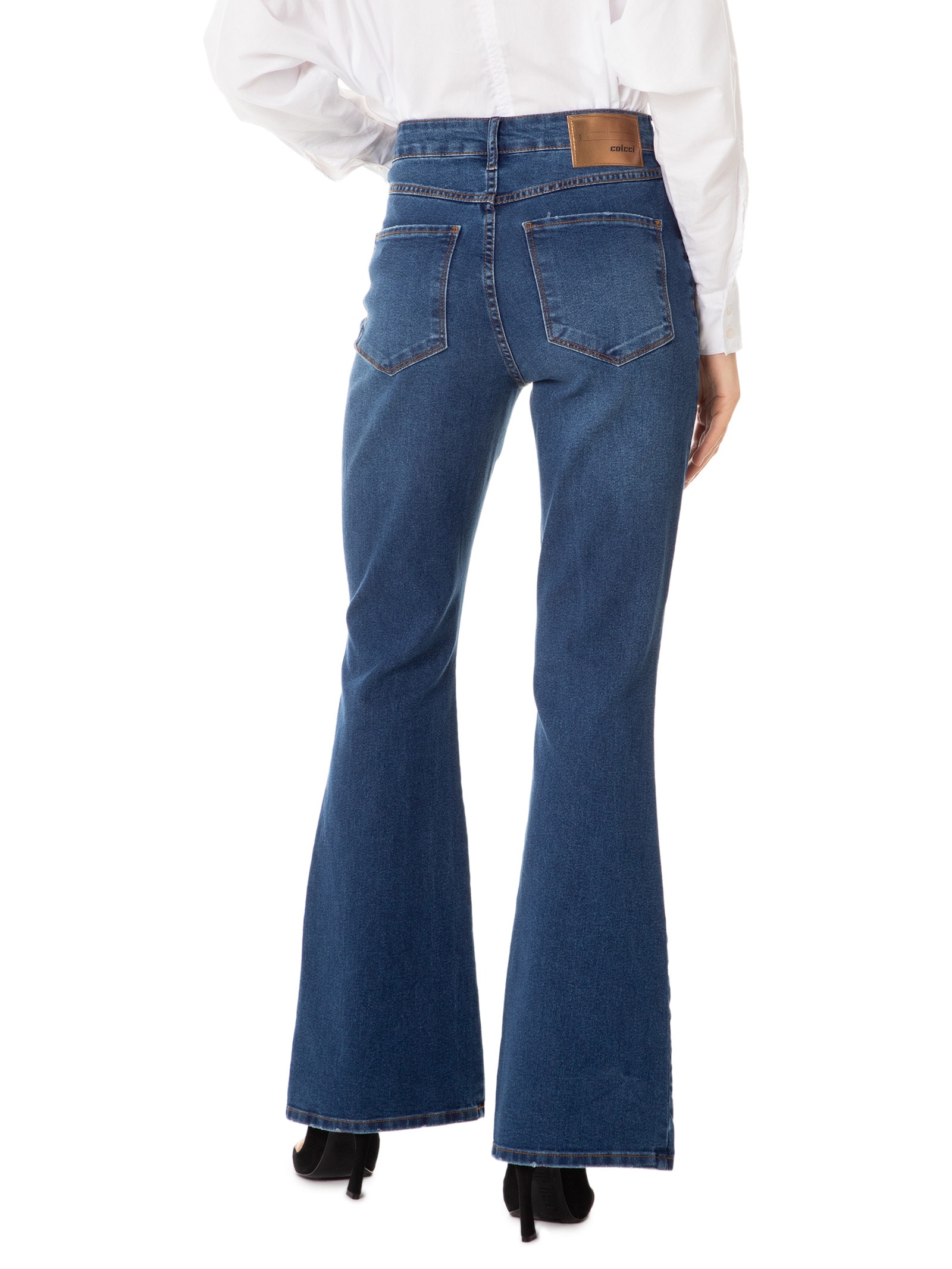 Calça Feminina Jeans Bruna Boot Cut Azul Colcci