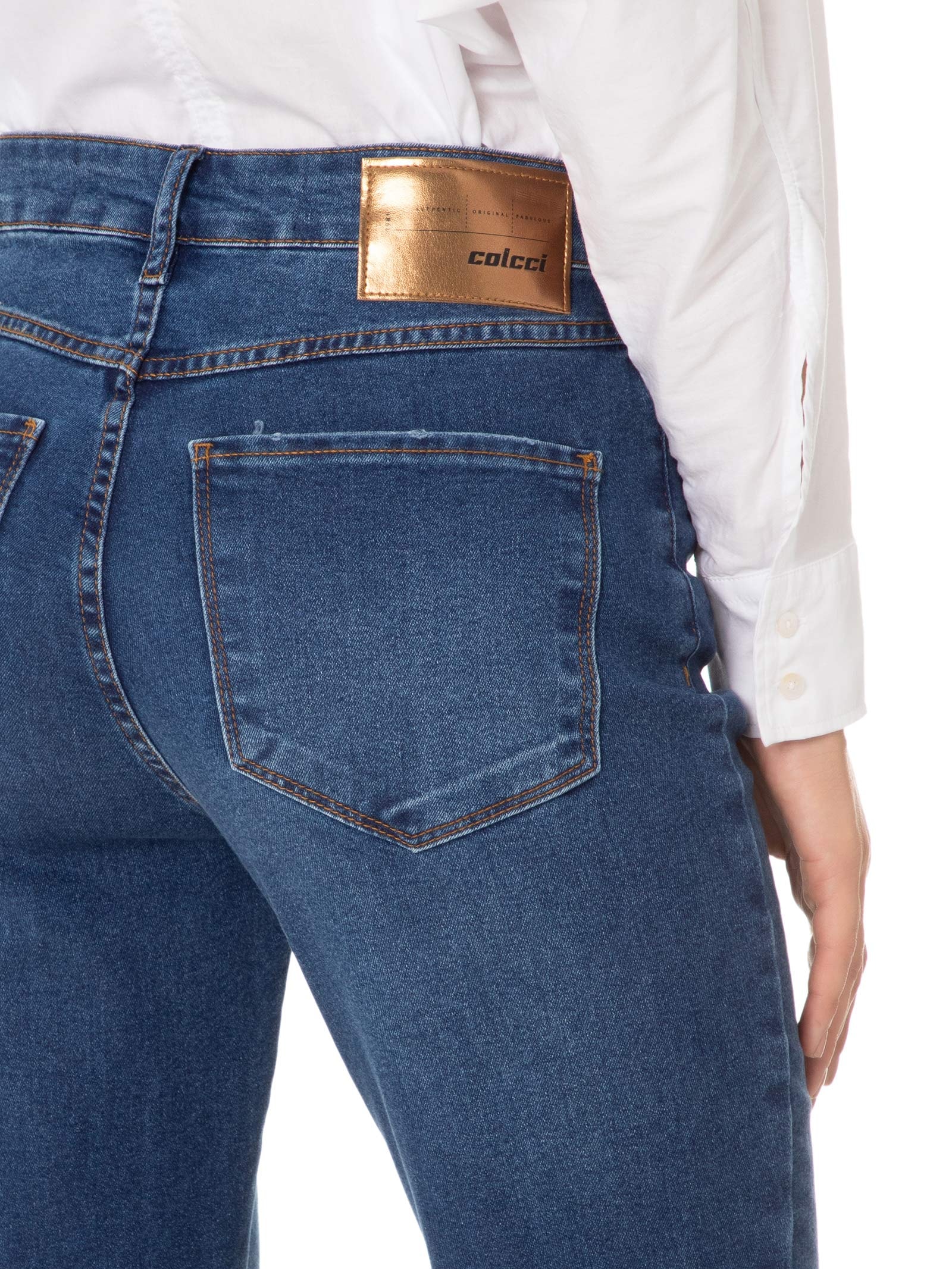 Calça Feminina Jeans Bruna Boot Cut Azul Colcci